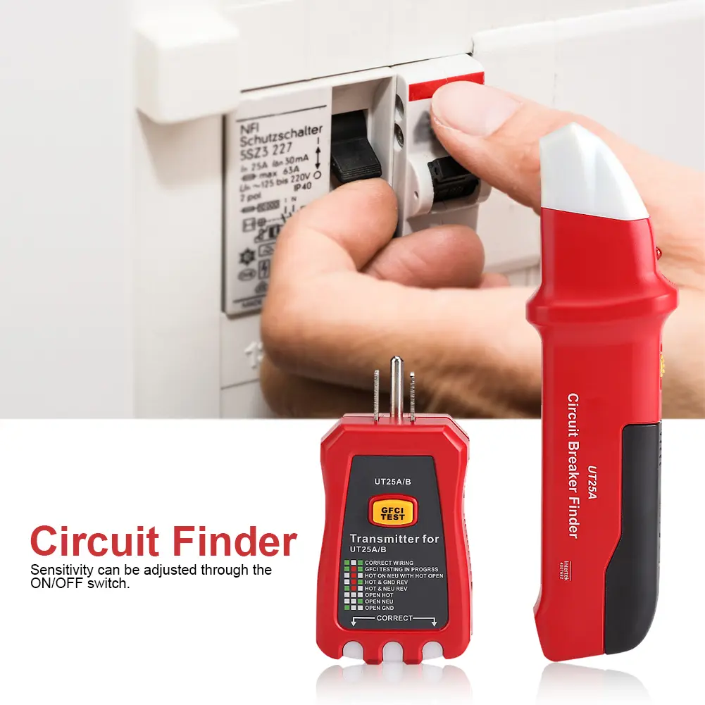 Circuit Finder Circuit Tester  T Professional Circuit Breaker Finder Sensitivity Adjustable Socket Tester Diagnostic Tool