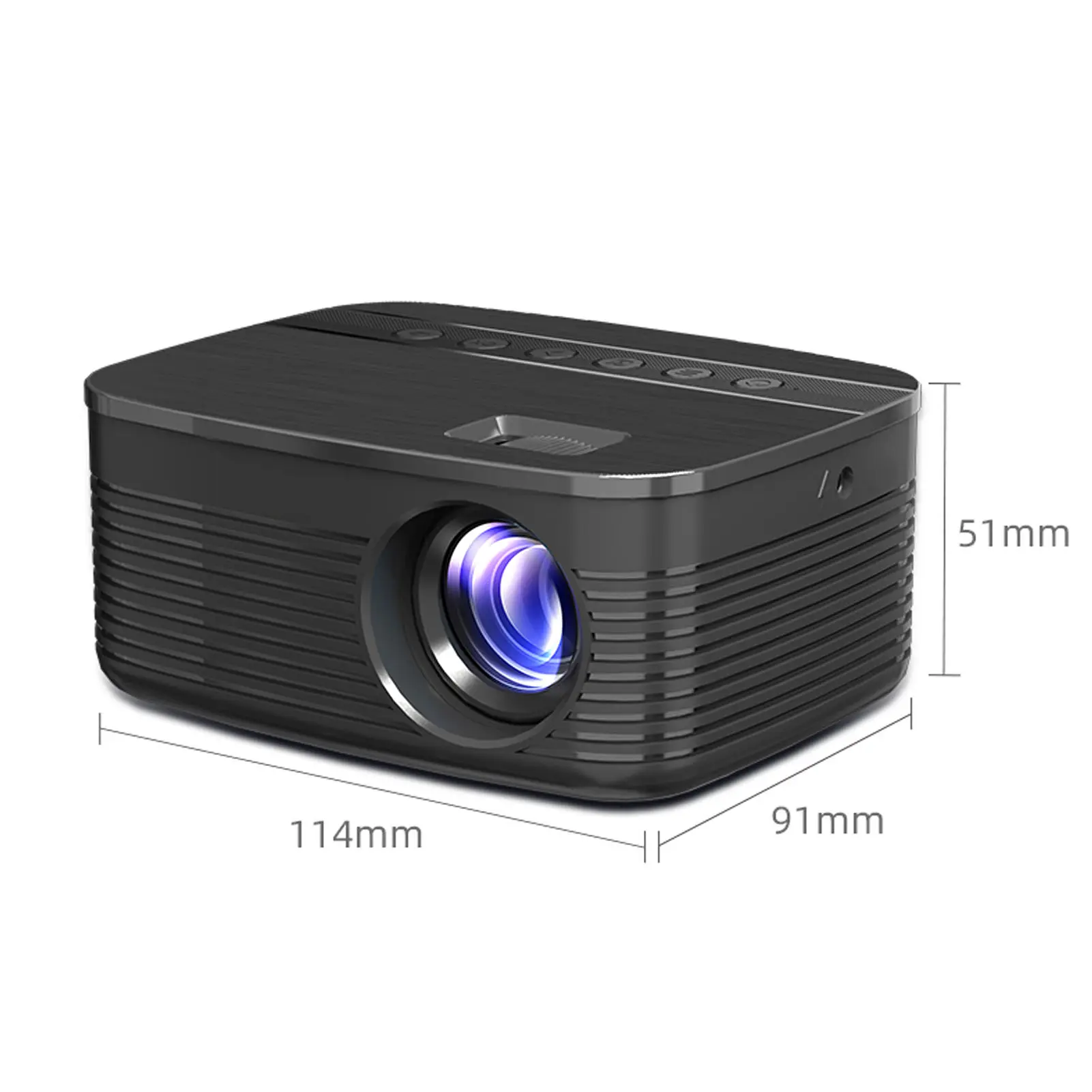 Movie Projector  Fan Cooling System 1080P HD 4 Channel LED Light Wireless Fidelity Projector with Remote Control for Indoor