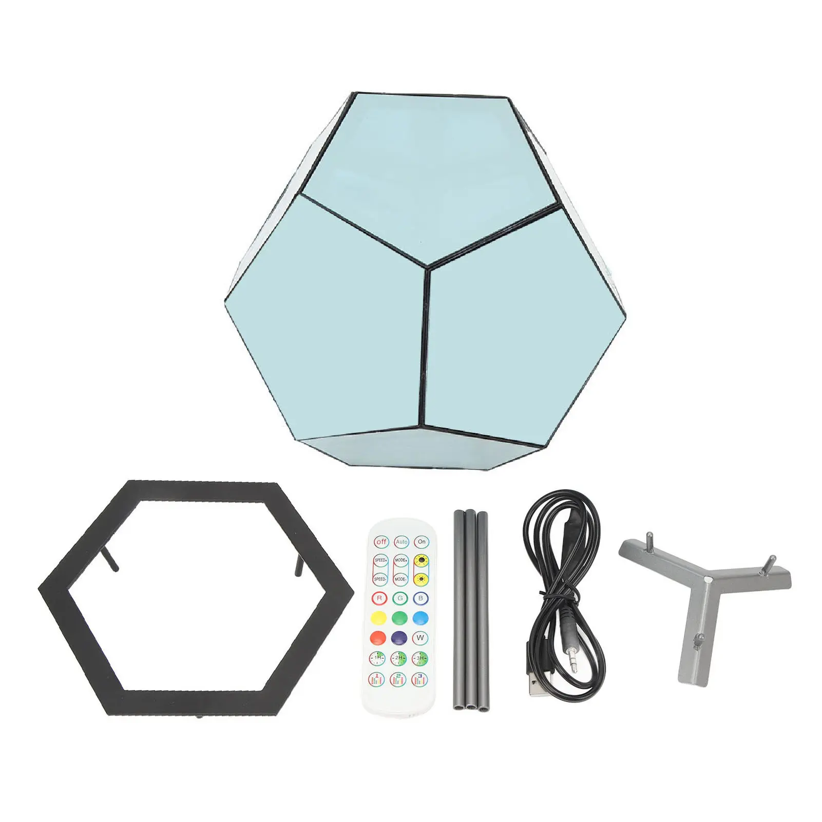 Dodecahedron Gaming Light Unique USB Power Supply Beautiful Infinite Dodecahedron Color Art Light for Bedroom for Bar