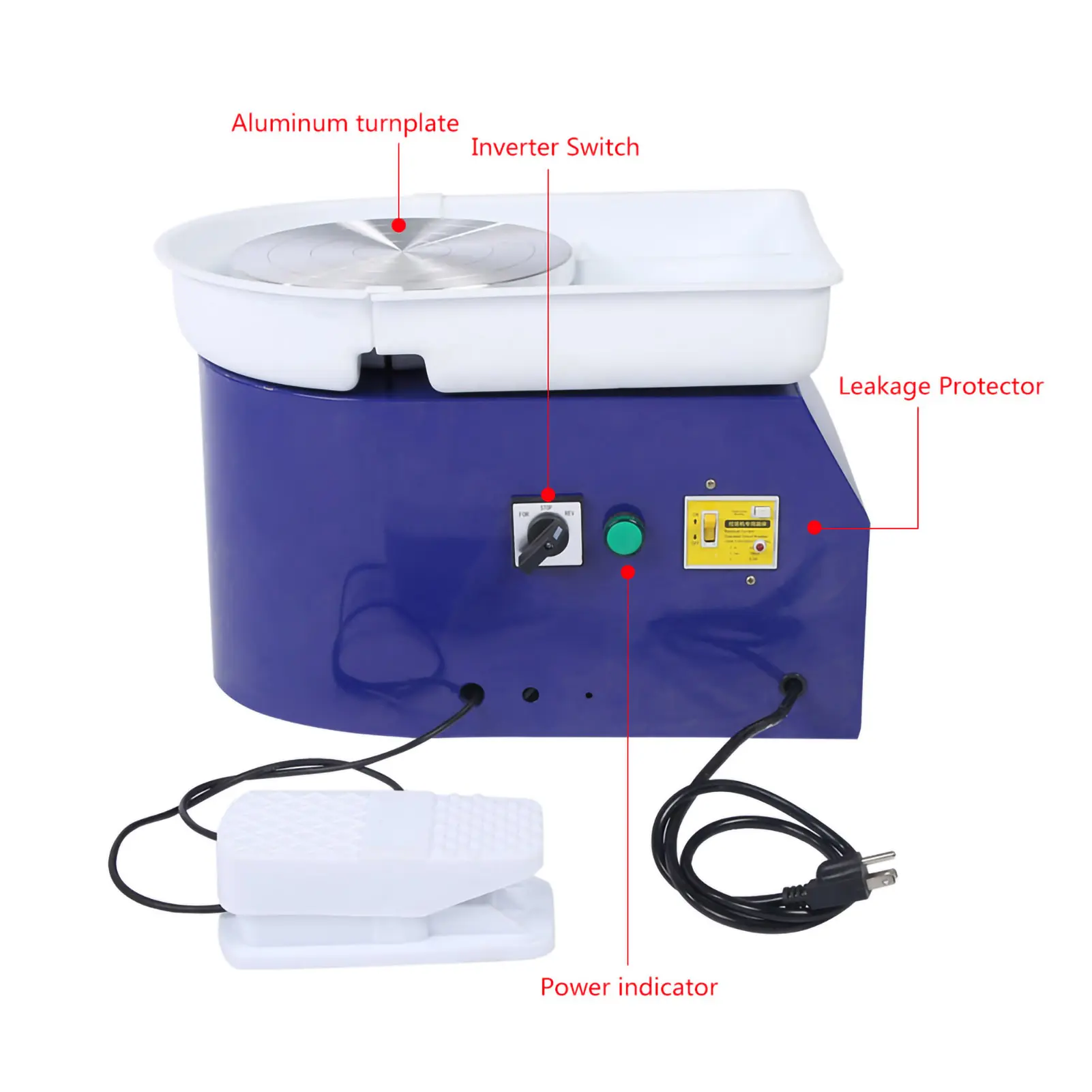 350W 24cm Brushless Electric Pottery Wheel Machine  for Student and Amateur