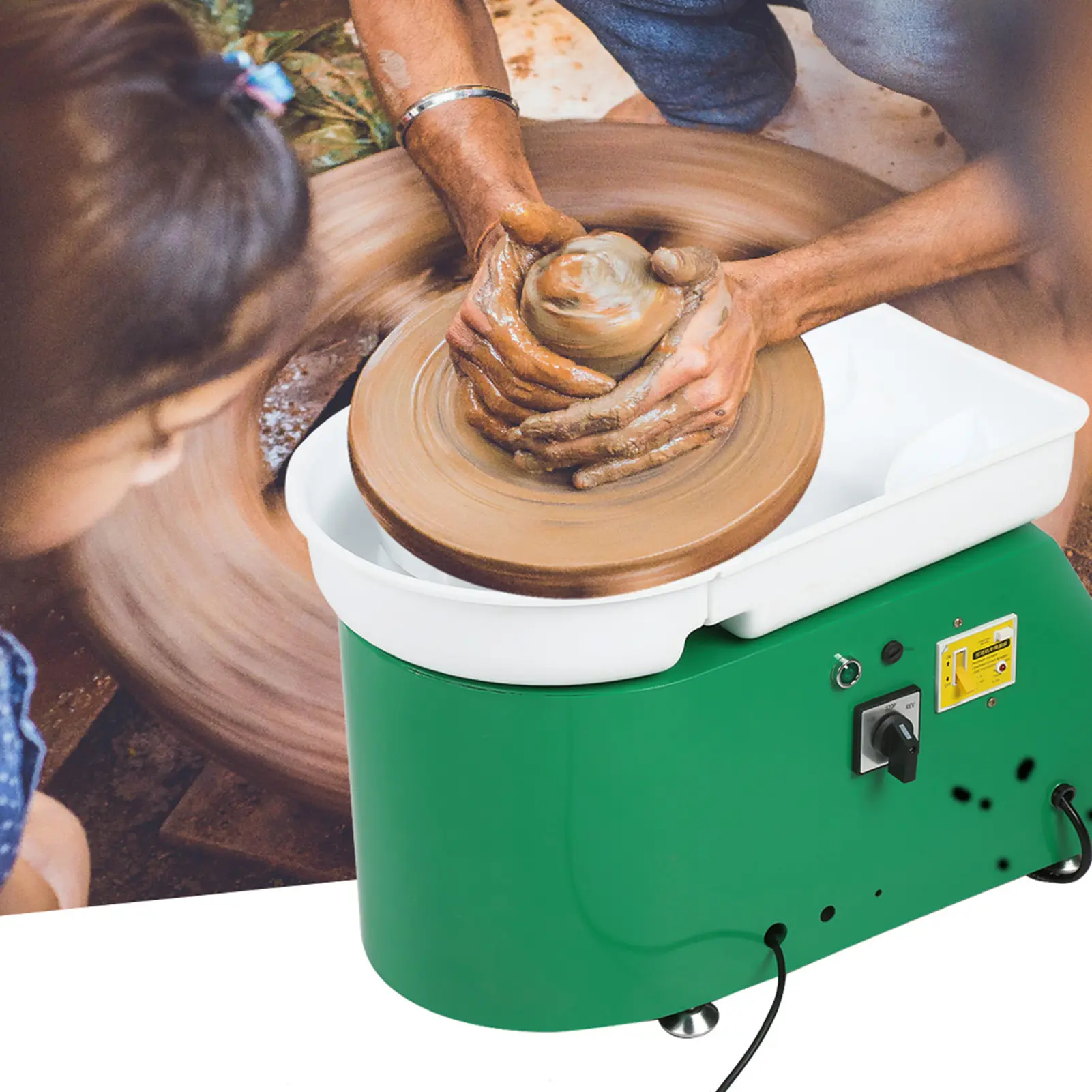 350W 24cm Brushless Electric Pottery Wheel Machine  for Student and Amateur