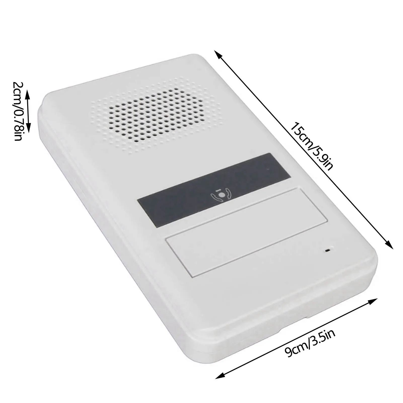 Window Speaker Intercom  Way Counter Intercom Premium Speaker Sensitive Mic 3W Power Window Intercom System for Bank White