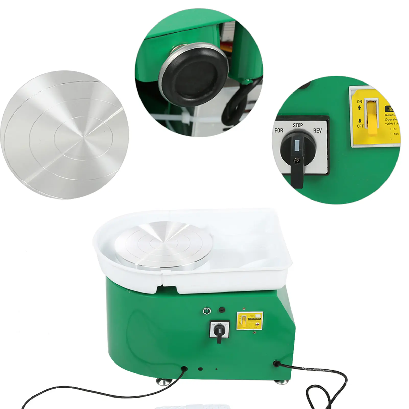 350W 24cm Brushless Electric Pottery Wheel Machine  for Student and Amateur