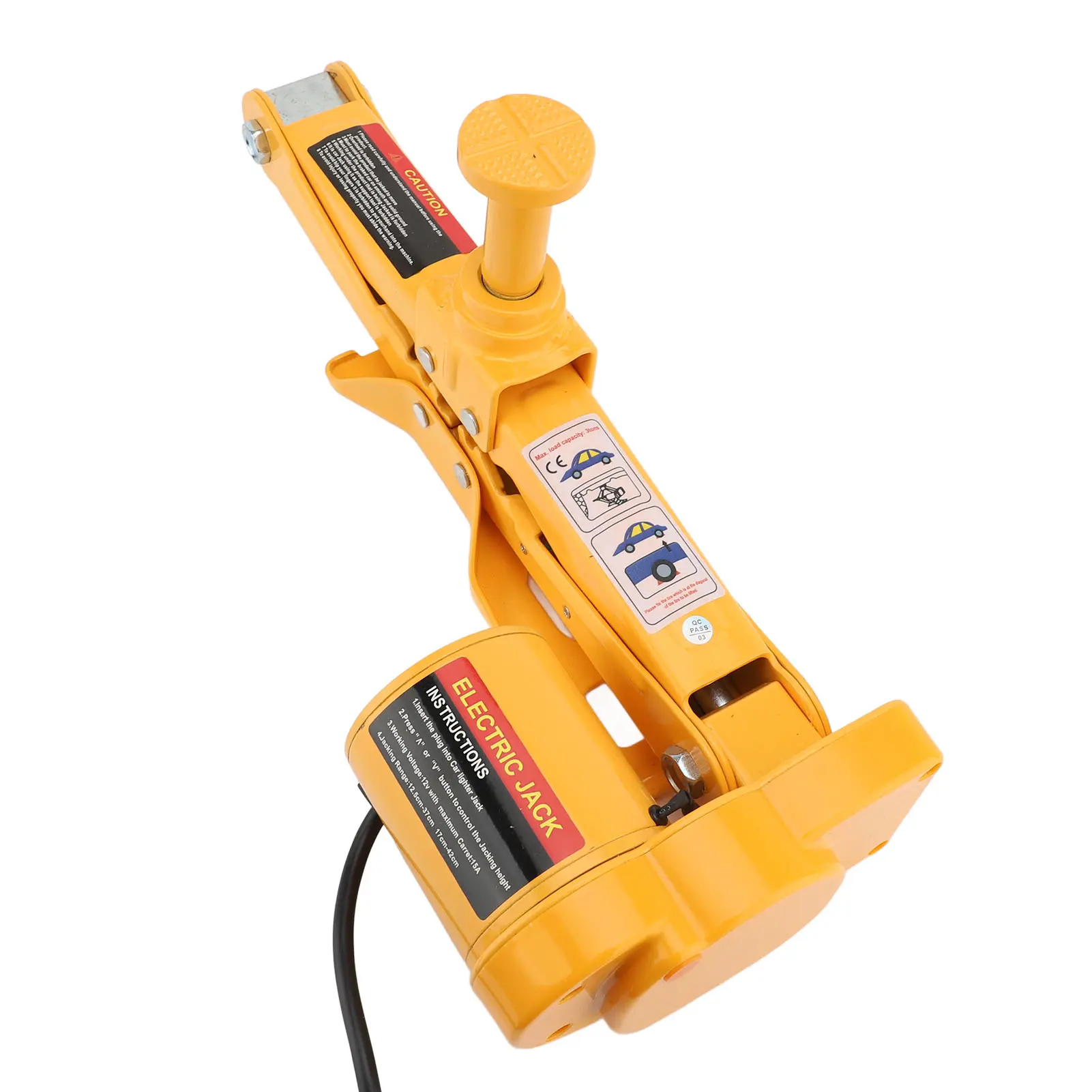 80W  Wrench High Hardness 3T Maximum Load 150PSI Inflator Pump Lifting Jack Set 170-420mm Range for Car Emergency Repair