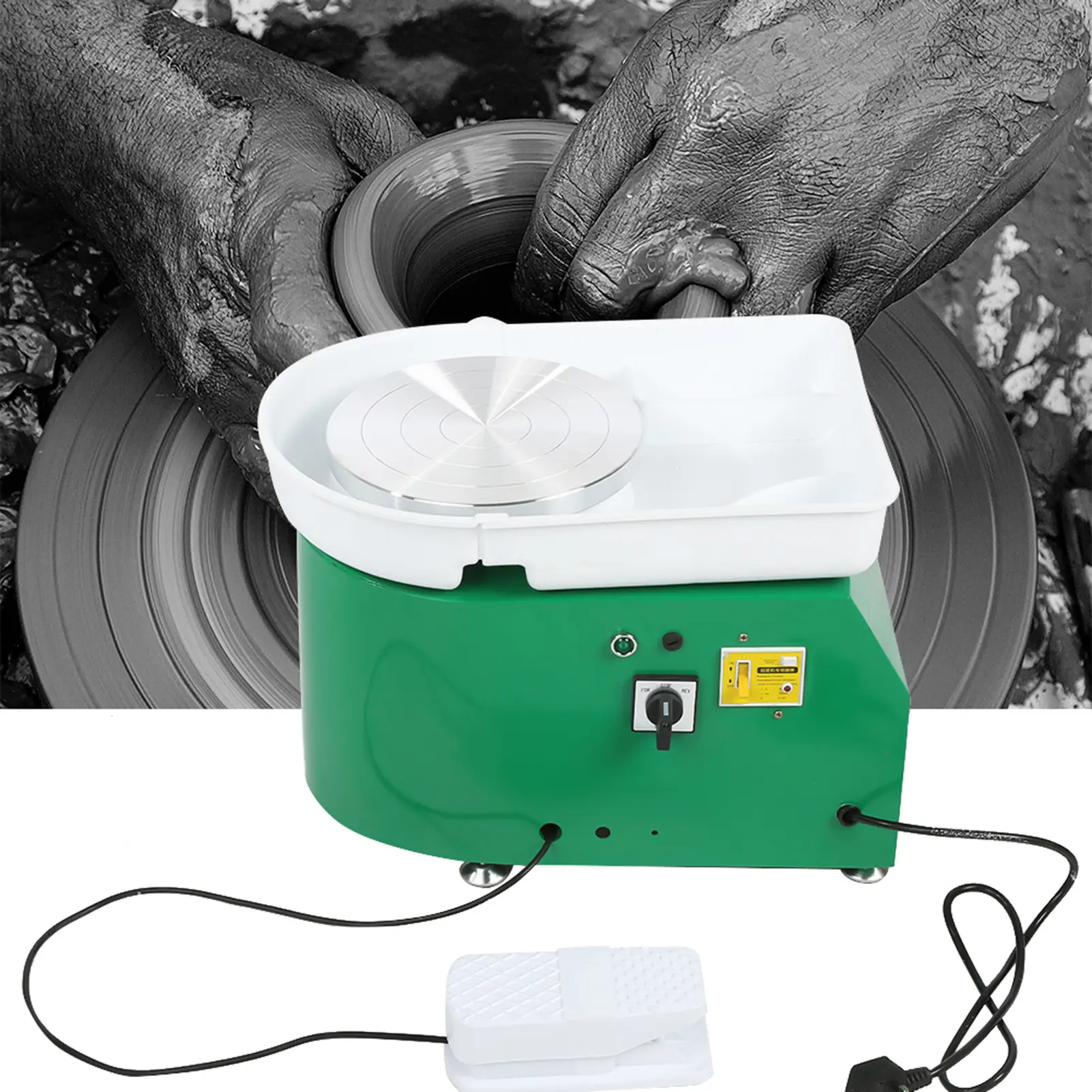350W 24cm Brushless Electric Pottery Wheel Machine  for Student and Amateur