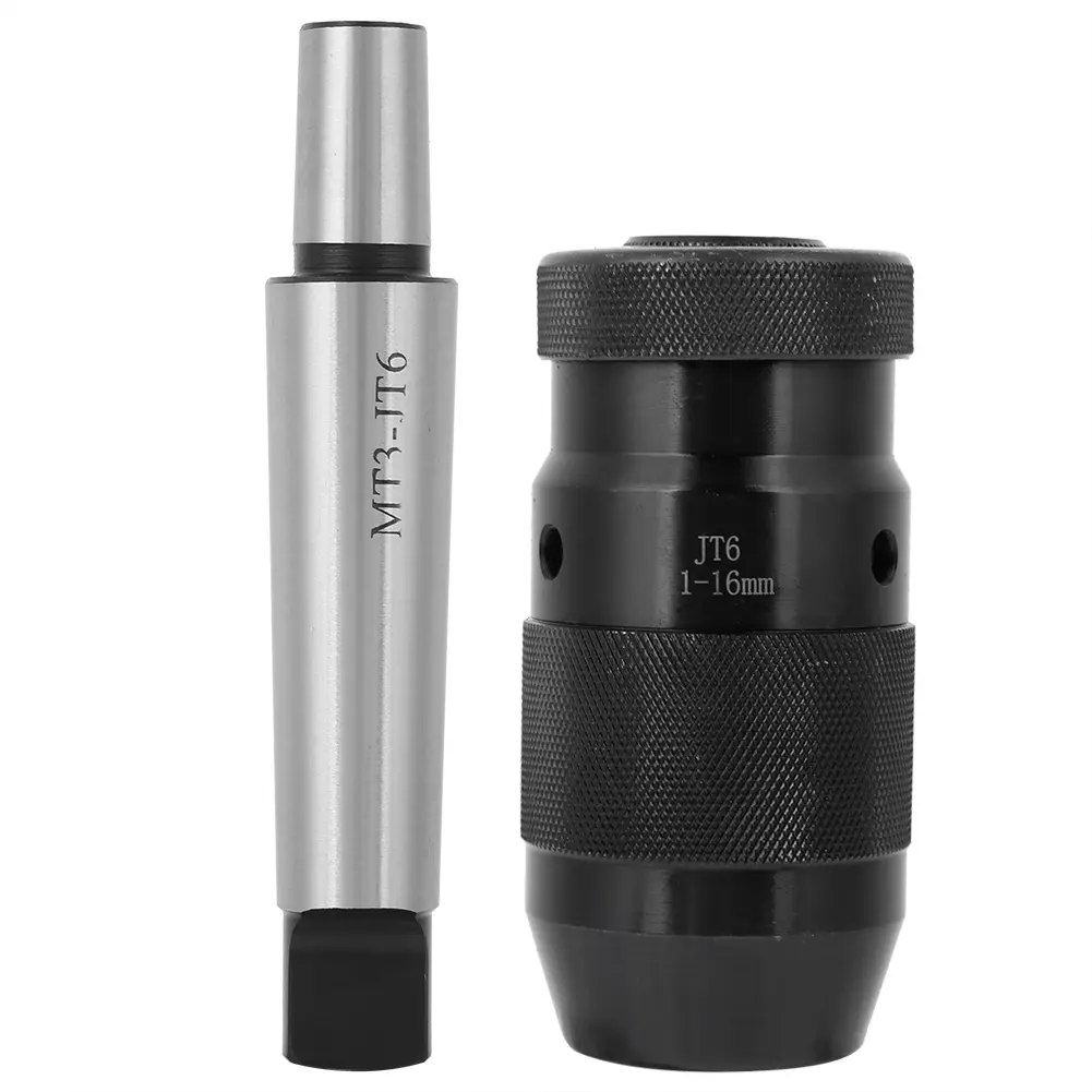 Lathe Drill Chuck Automatic Locking Drill Chuck MT3 JT6 1-16MM Self Tighten Drill Chuck Automatic Locking Keyless Drill Chuck