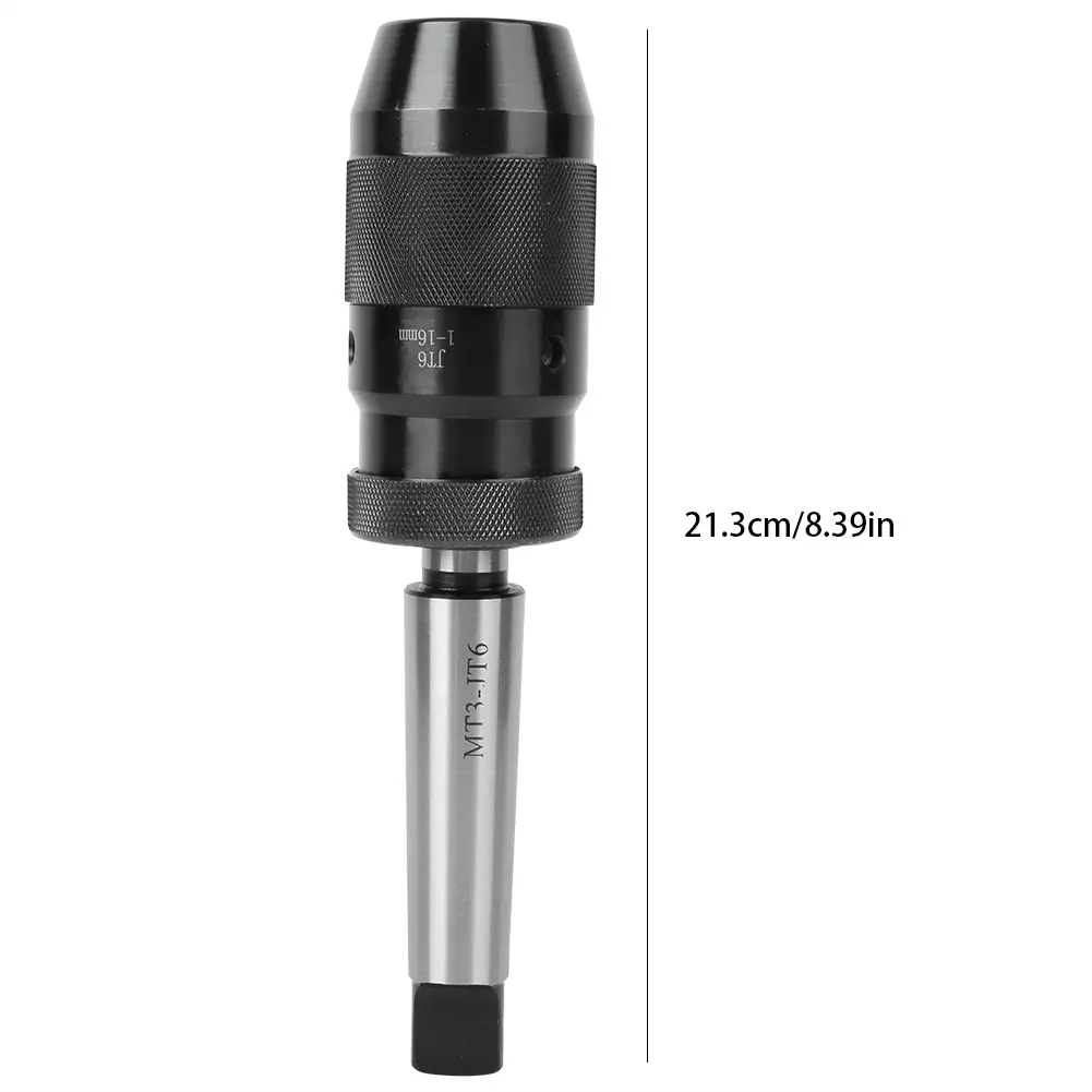 Lathe Drill Chuck Automatic Locking Drill Chuck MT3 JT6 1-16MM Self Tighten Drill Chuck Automatic Locking Keyless Drill Chuck