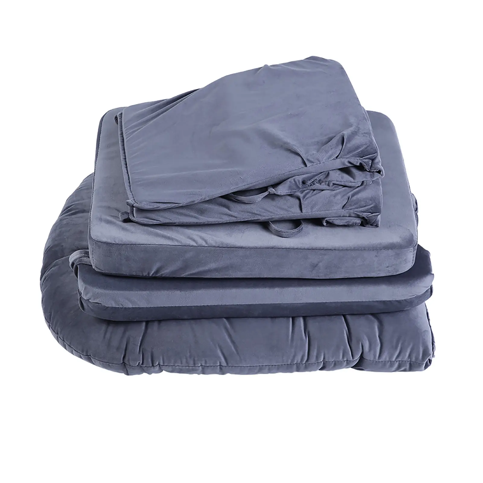Soft Velvet Cotton Chair Cushion   Stool Pad Set Warm Cover for Home Office Gray Color  Chair Cushion Stool Cushion Chair Cushio