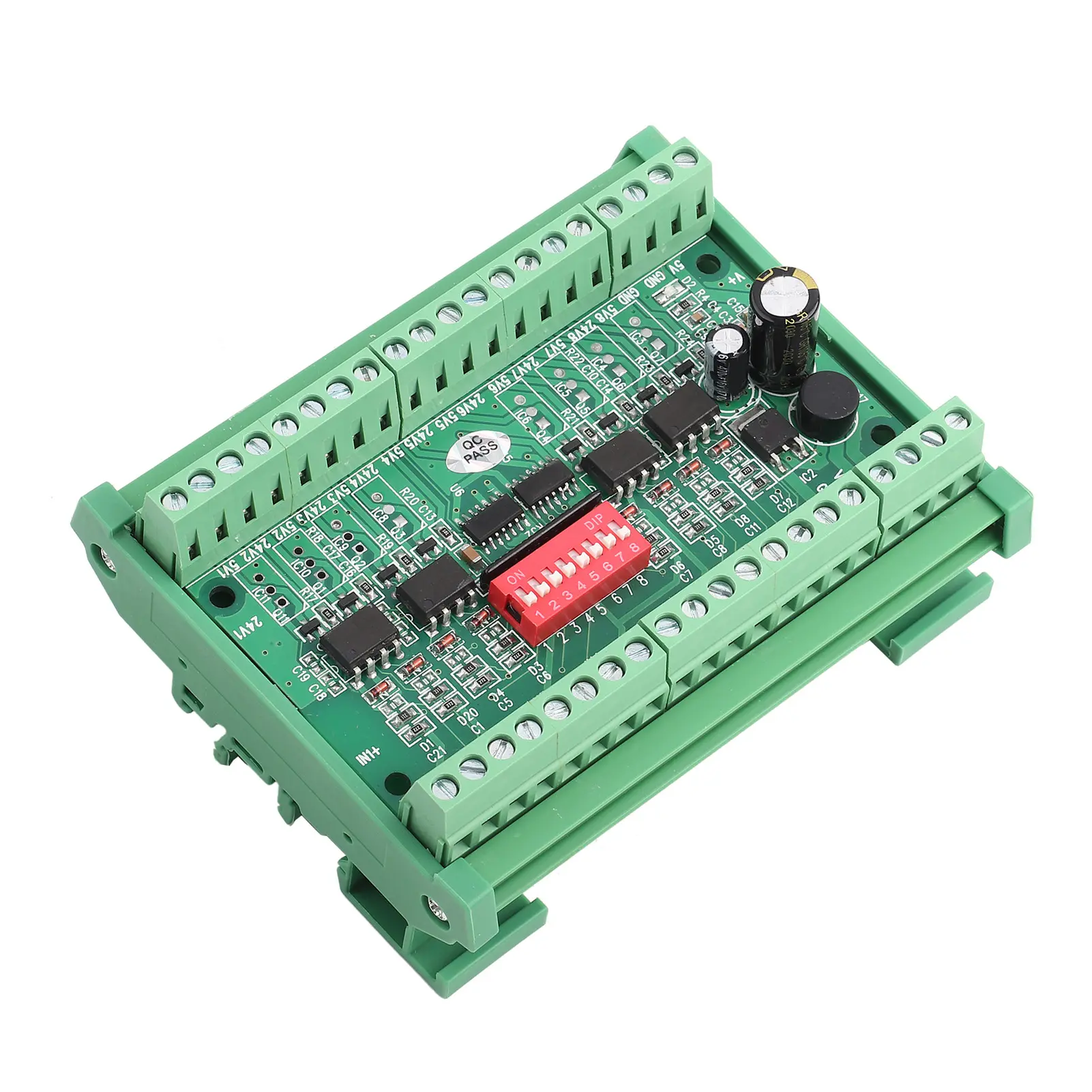 8-Channel Level Converter Module 8-Channel NPN/PNP to NPN 5V/24V SquareWave  Conversion Module Level Converter 10MHZ