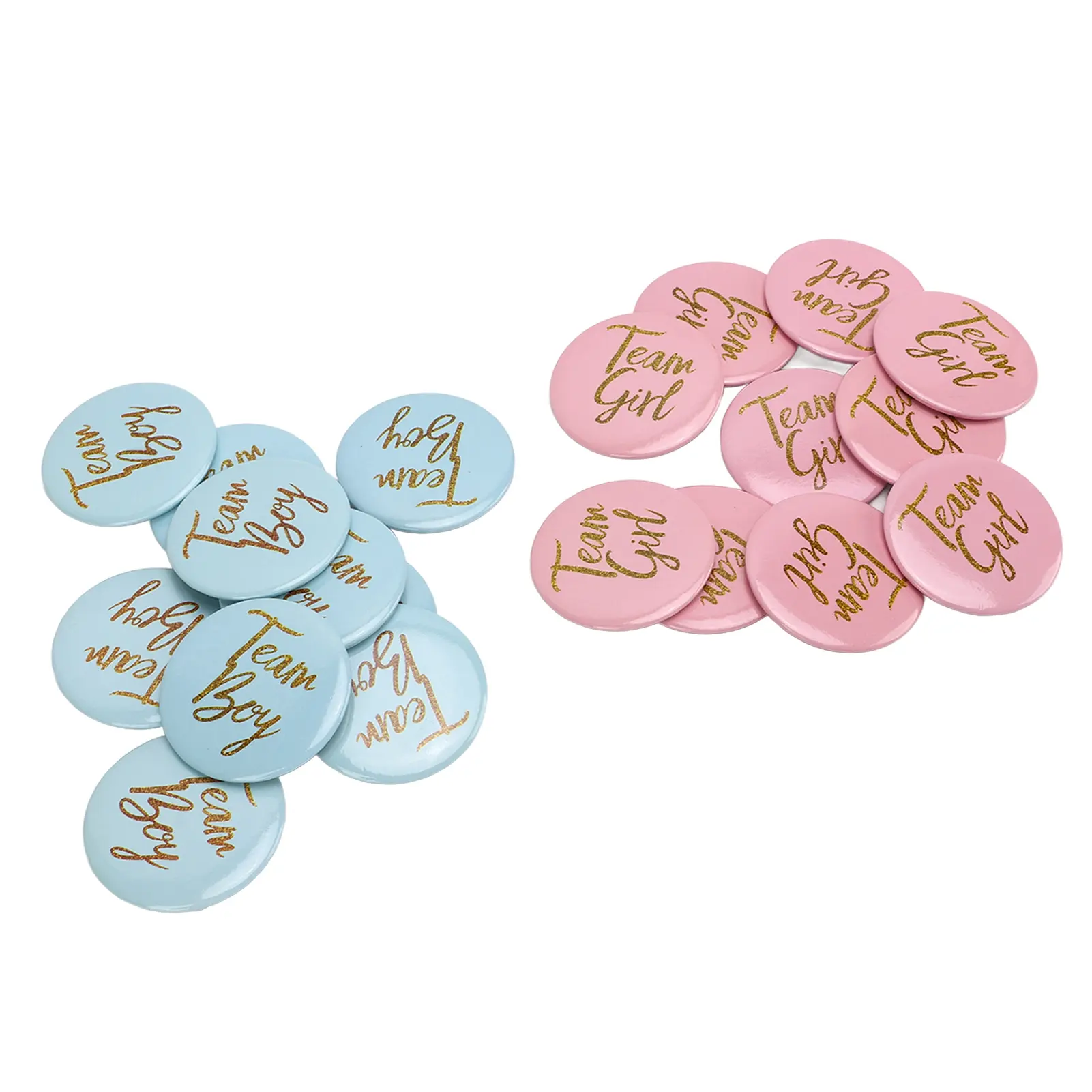 Boy Girl Button Pin English Pattern Small Compact Blue Pink Gender Reveal Button Badge Attractive Decorative for Baby Shower