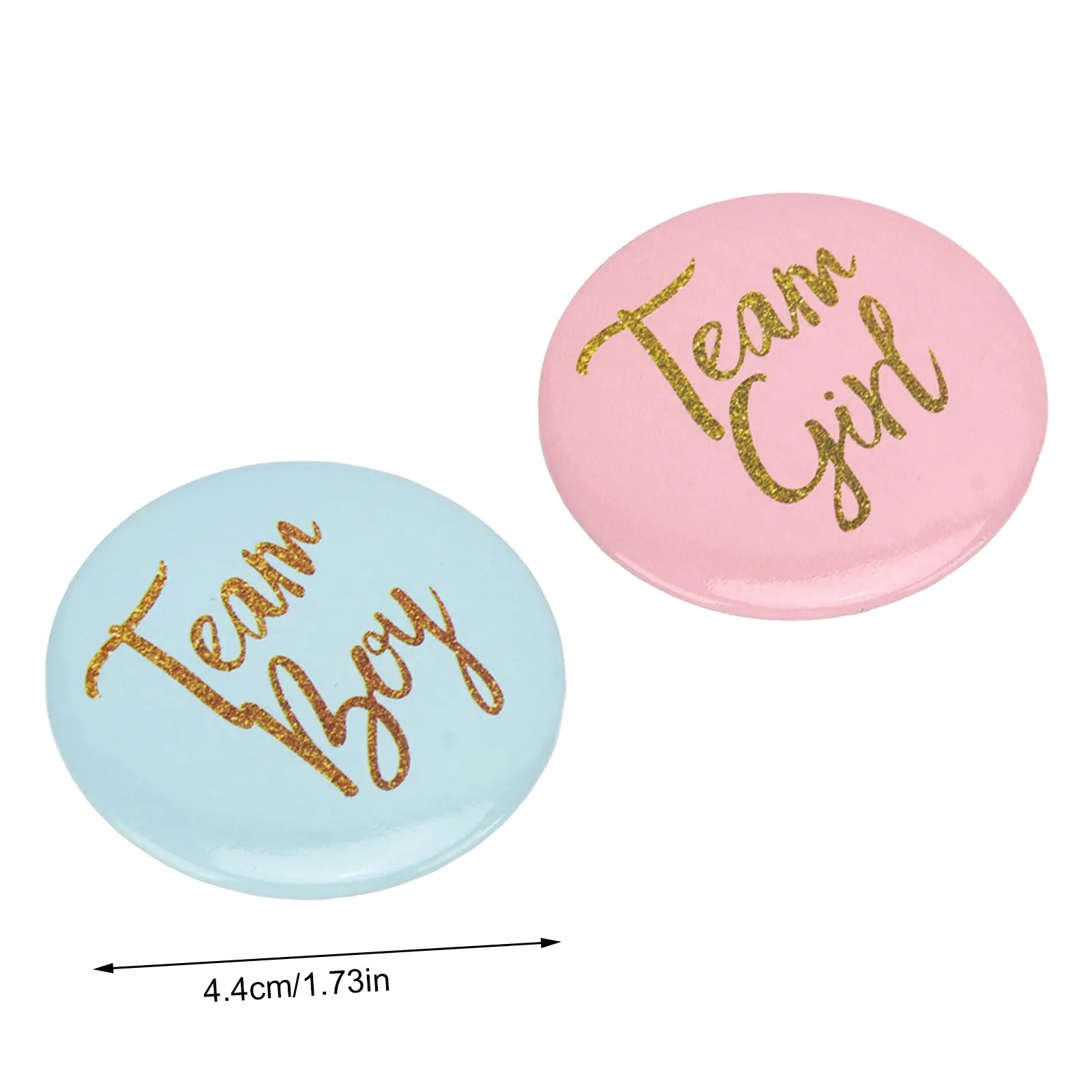 Boy Girl Button Pin English Pattern Small Compact Blue Pink Gender Reveal Button Badge Attractive Decorative for Baby Shower
