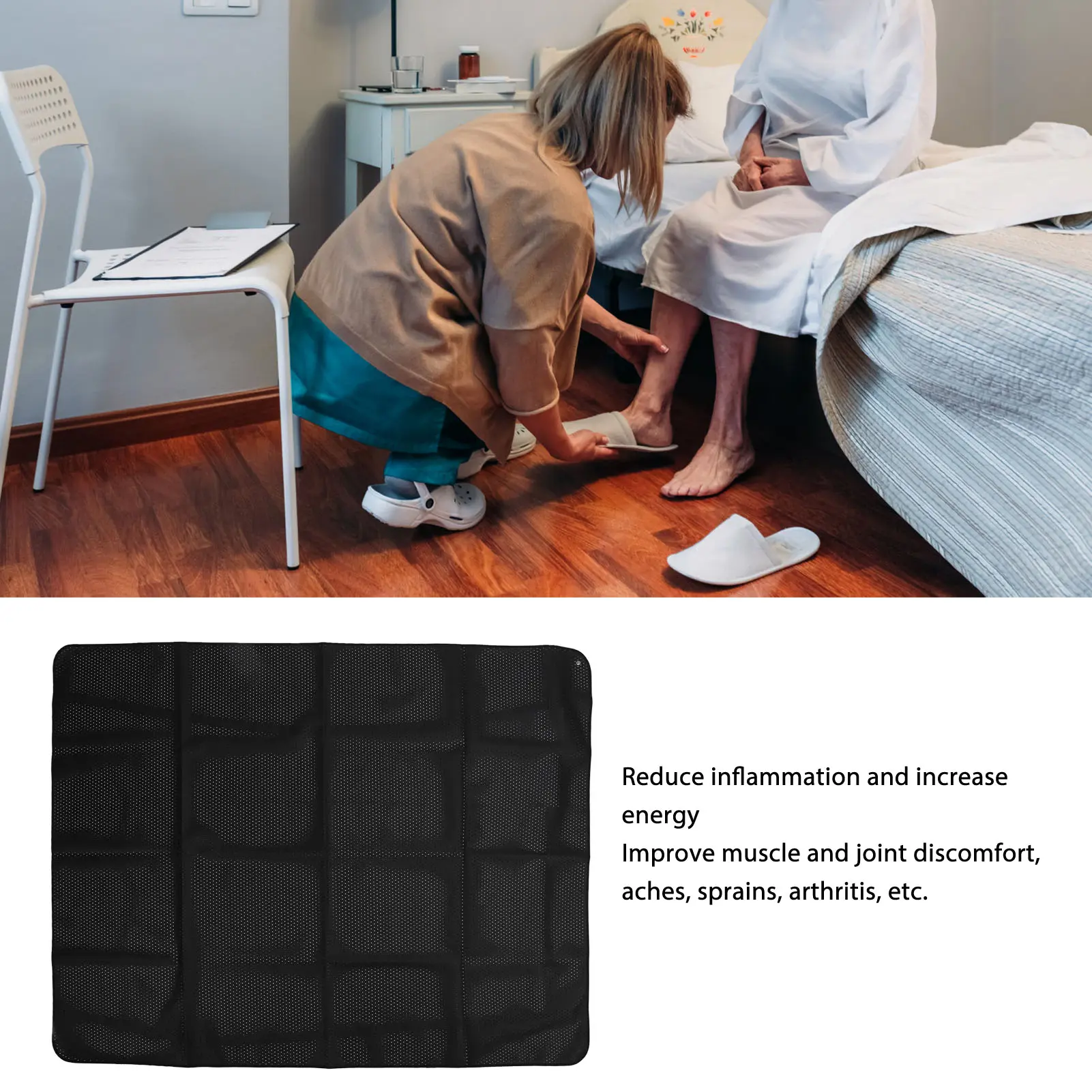Grounding Mat Sleep Grounding Mat Grounding Mat Stress Relief Reduce Anxiety Breathable PU Grounding Mat with Wire 138 X 180cm