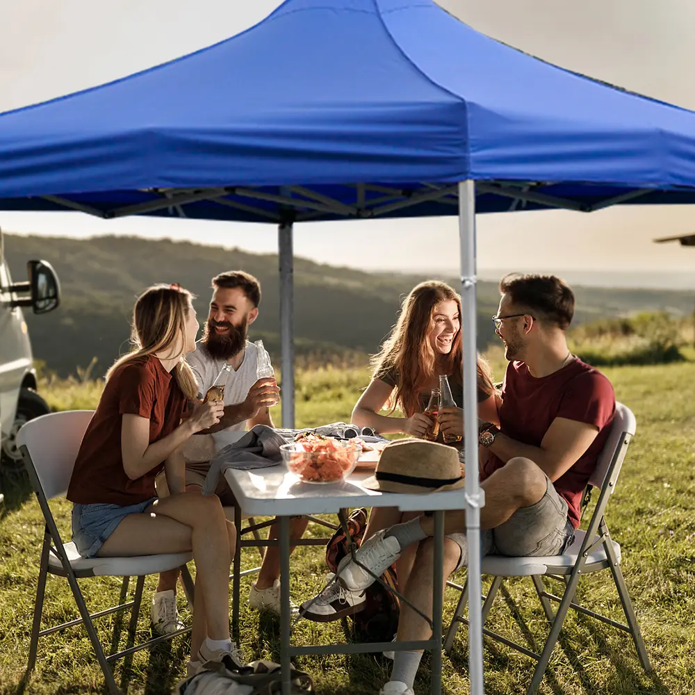 10x10 Commercial Tent Heavy Duty Canopy Tent Outdoor Camping Shelter Waterproof Oxford Cloth and PVC Windproof Rainproof Warm Fo