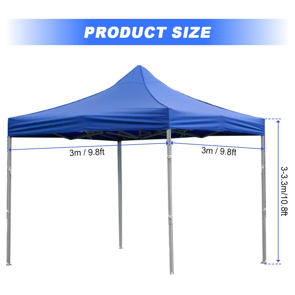 10x10 Commercial Tent Heavy Duty Canopy Tent Outdoor Camping Shelter Waterproof Oxford Cloth and PVC Windproof Rainproof Warm Fo
