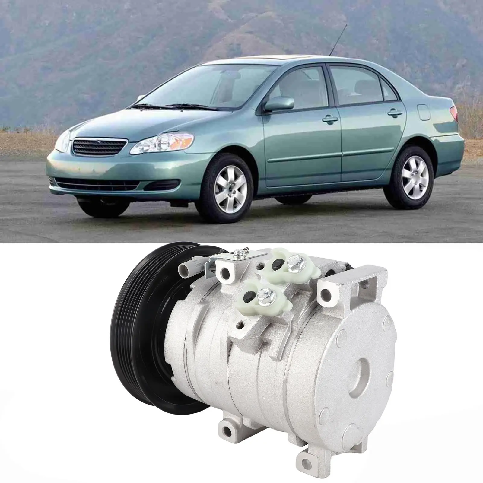Air Conditioning Compressor CO27000C Fits for Matrix 2003‑2008 L4 1.8L 10S15L