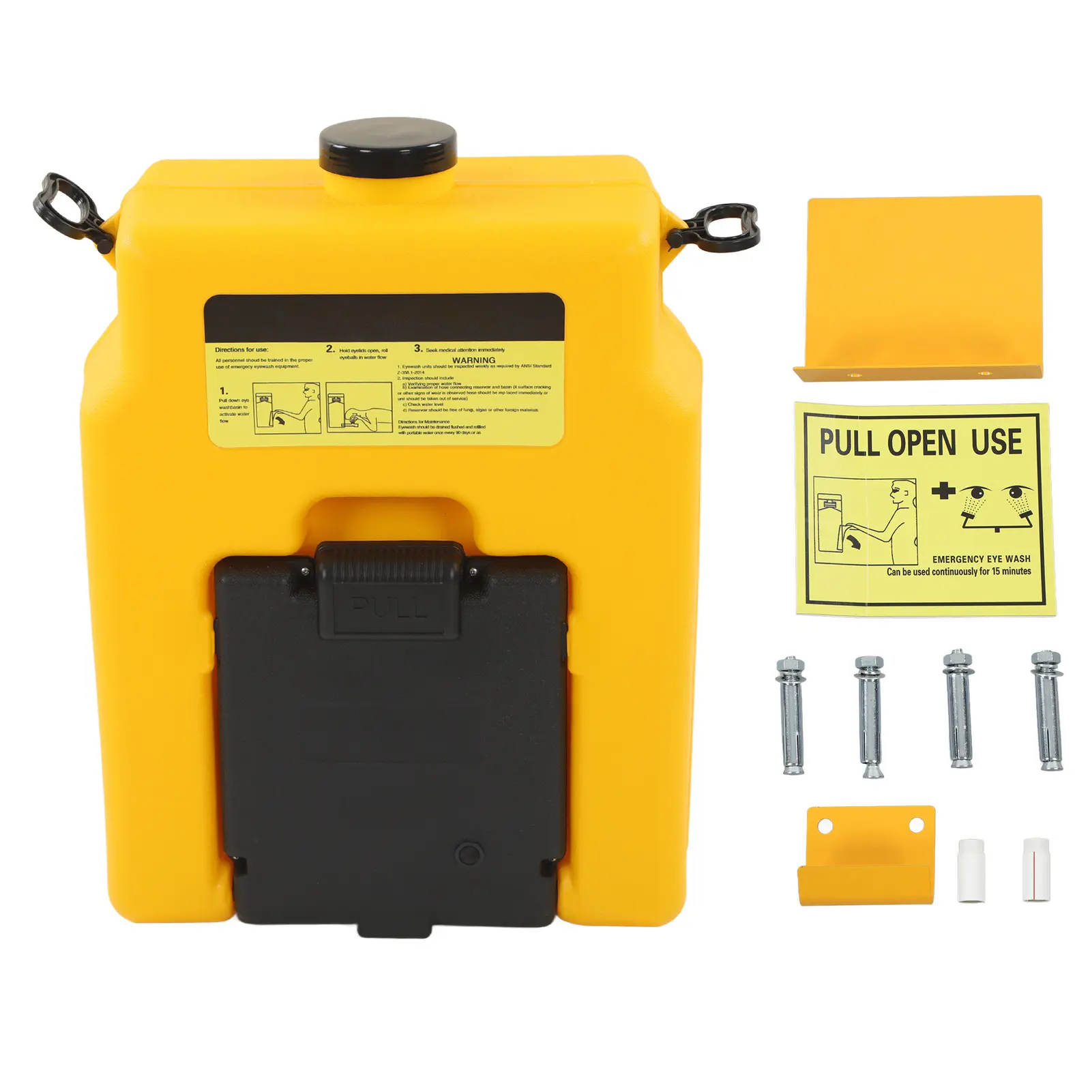 Eye Wash Station 53L Wall Mounted 14 Gallon Refillable Safety Emergency Eye Washing Station