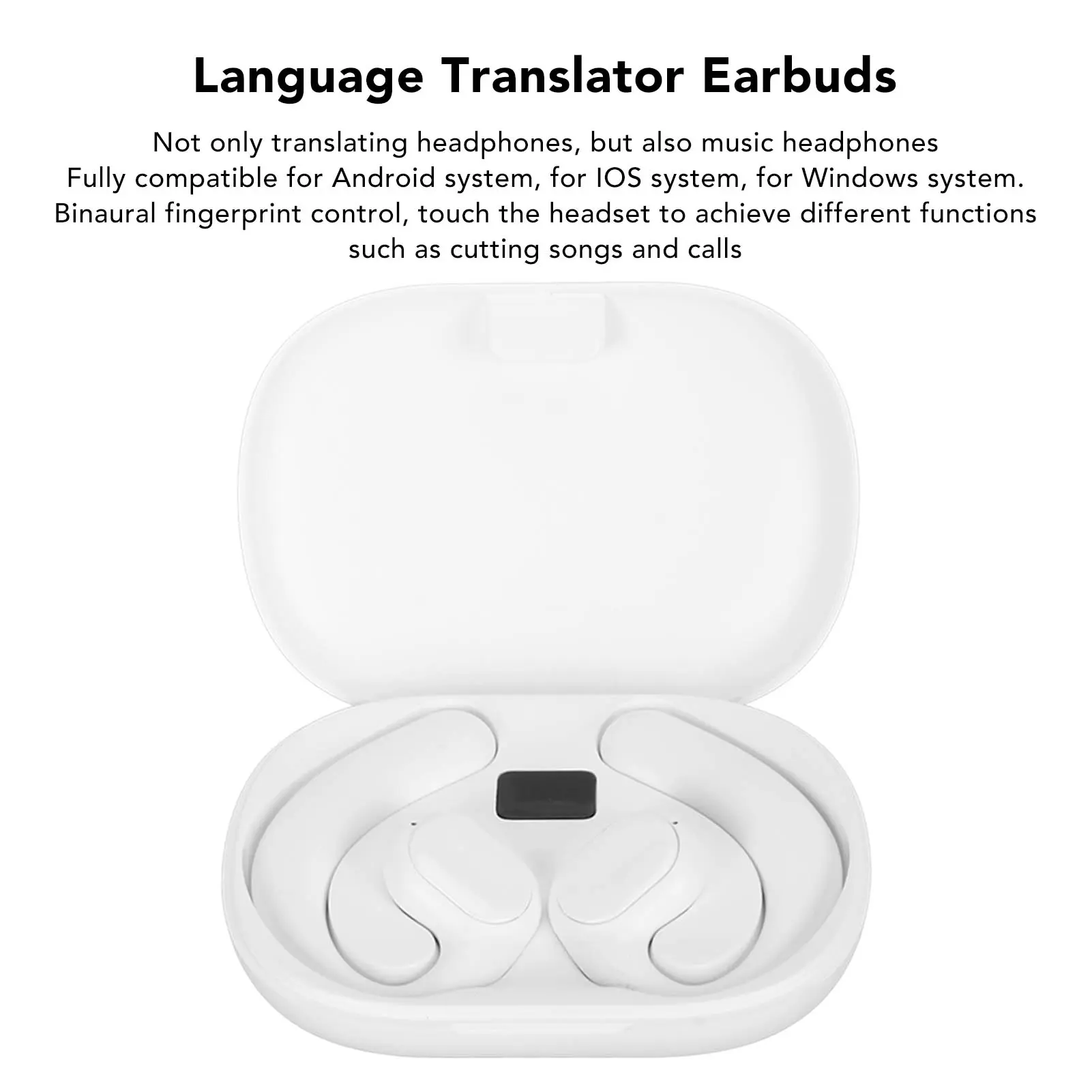 Language Translator Earbuds 3 Modes Translator Earphones Supports 144 Languages Noise Reduction GT01 for Learning for Business