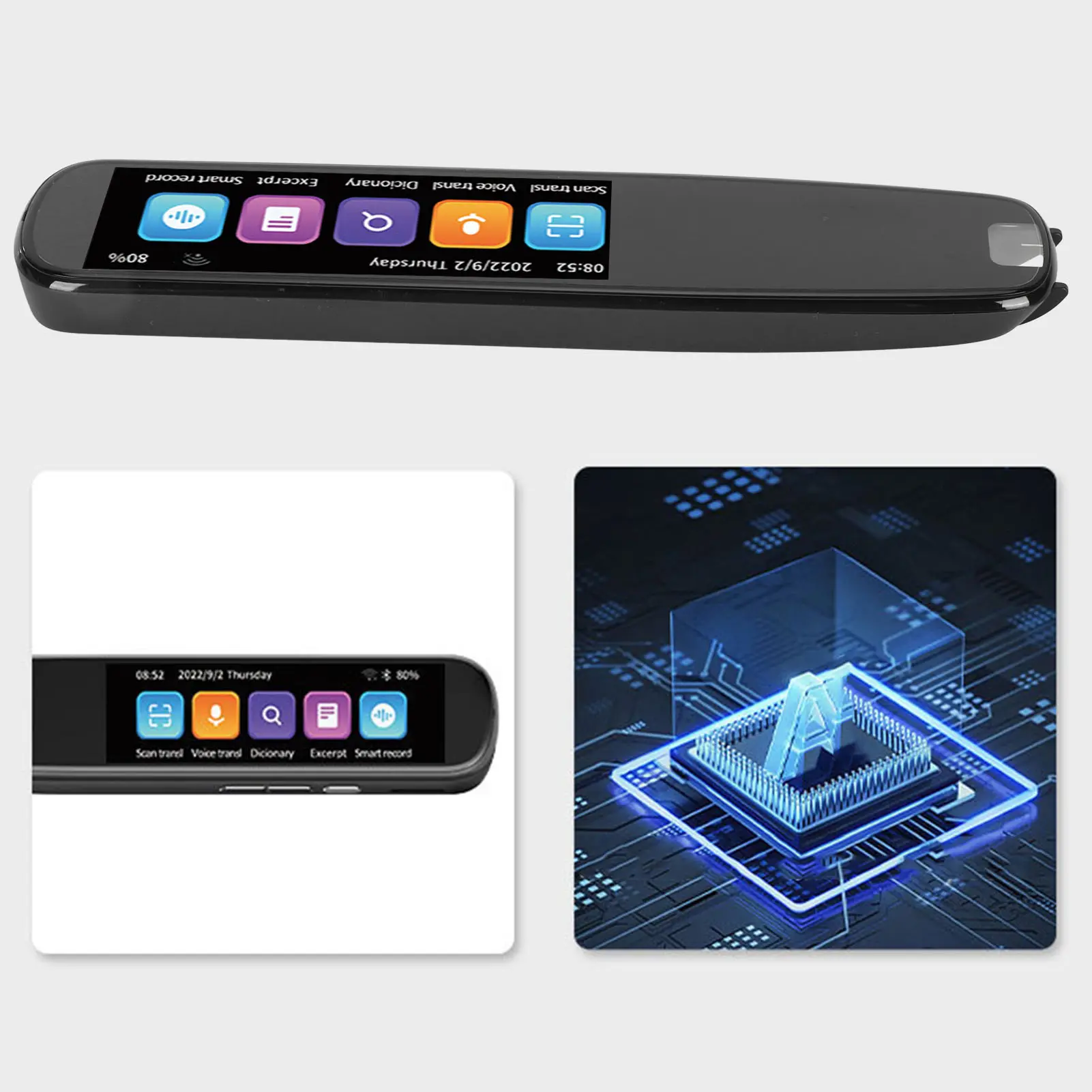 2.99in Scanning Translation Pen 2MP Smart HD WiFi 131 Language Translator Device Dictionary Pen for Language Learners Pen Reader