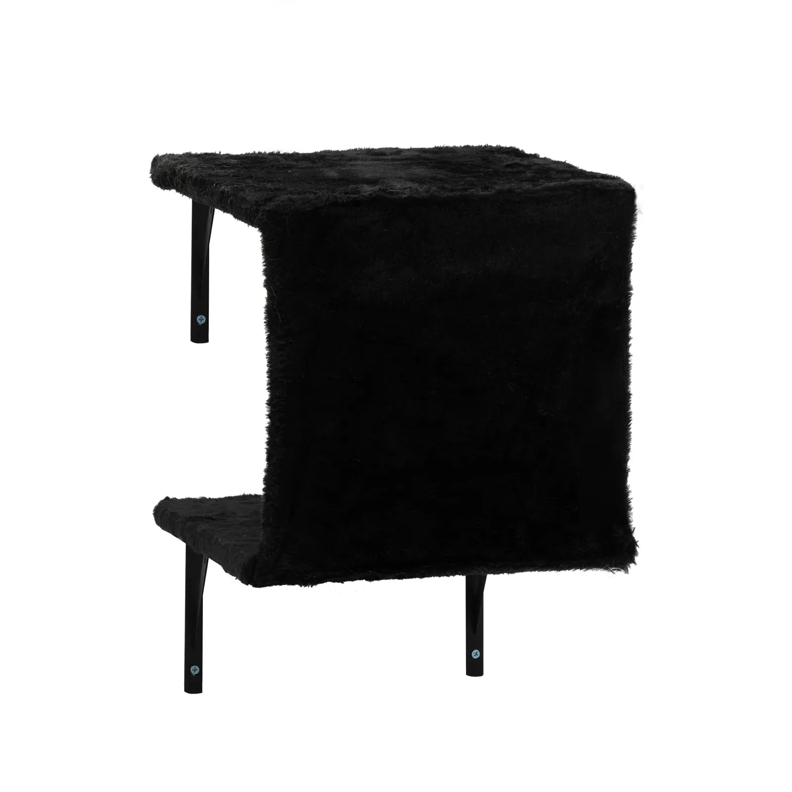 Cat Wall Shelves, Wall-Mounted Cat Climber Set of 5, Floating Cat Perches, Cat Furniture, Black