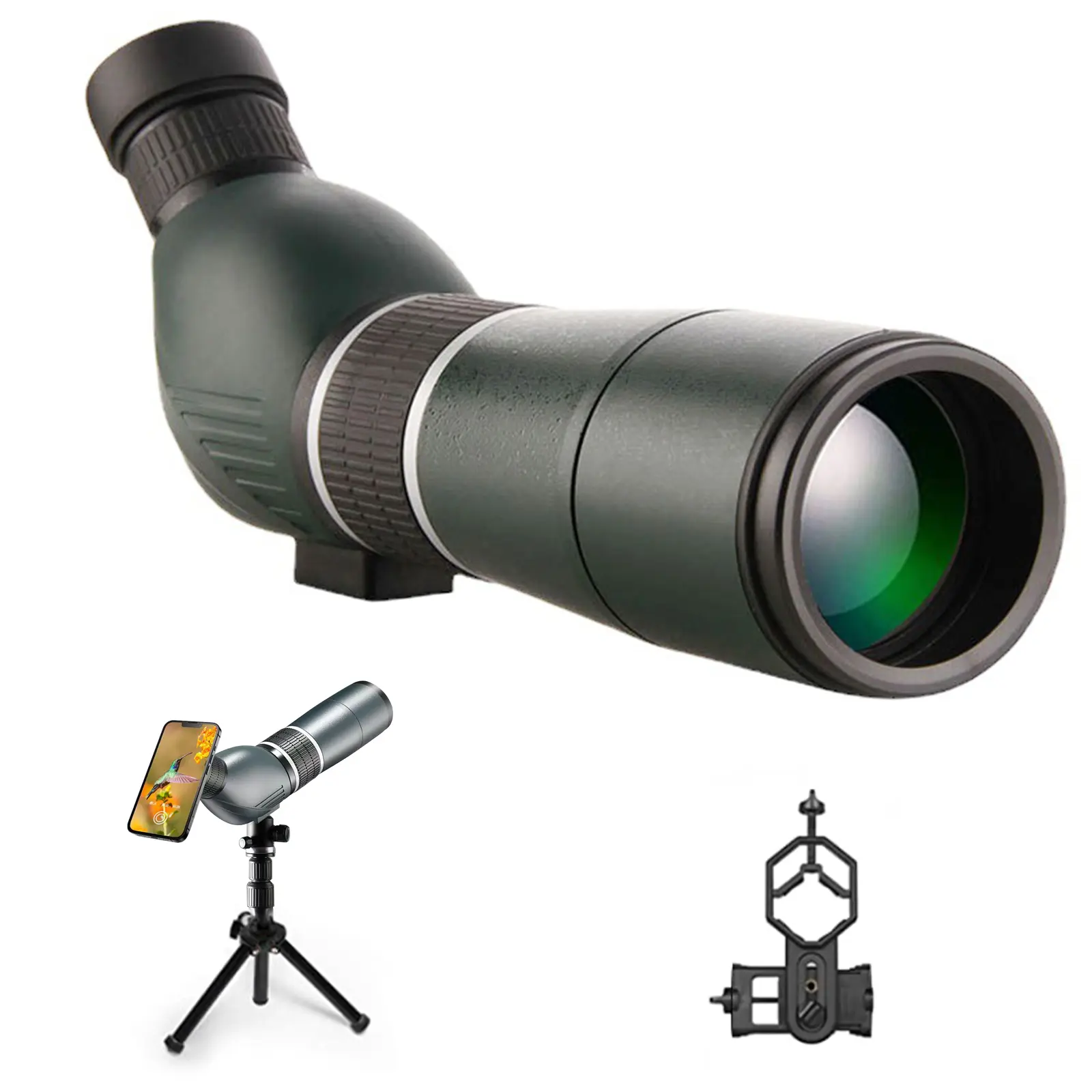20-60X60 variable magnification 45 ° angled bird watching scope high-definition green film high magnification low light night