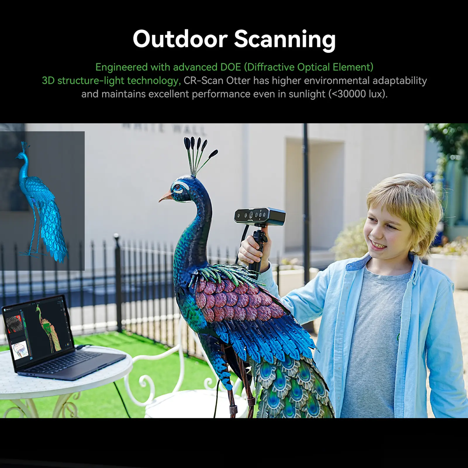 Creality 3D Scanner Otter for 3D Printing Reverse Engineering Handheld Scanner with 0.02mm Accuracy Anti-Shake Tracking Up to 20