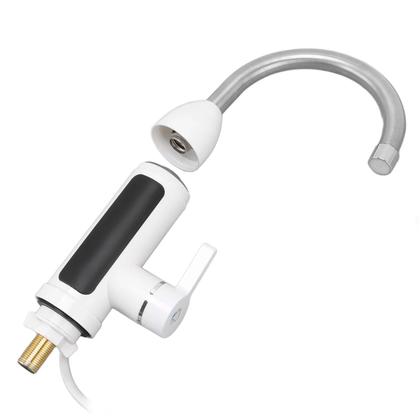 Instant Water Heater Faucet 3000W Instant Water Heater Faucet IPX4 ABS Tankless Stainless Steel Kitchen Heating Tap for Home