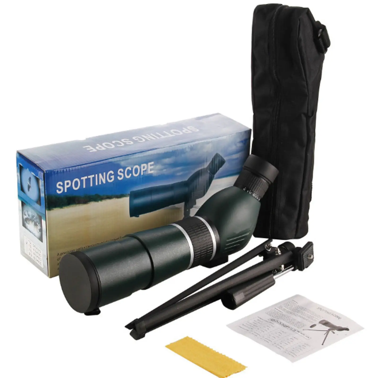 20-60X60 variable magnification 45 ° angled bird watching scope high-definition green film high magnification low light night