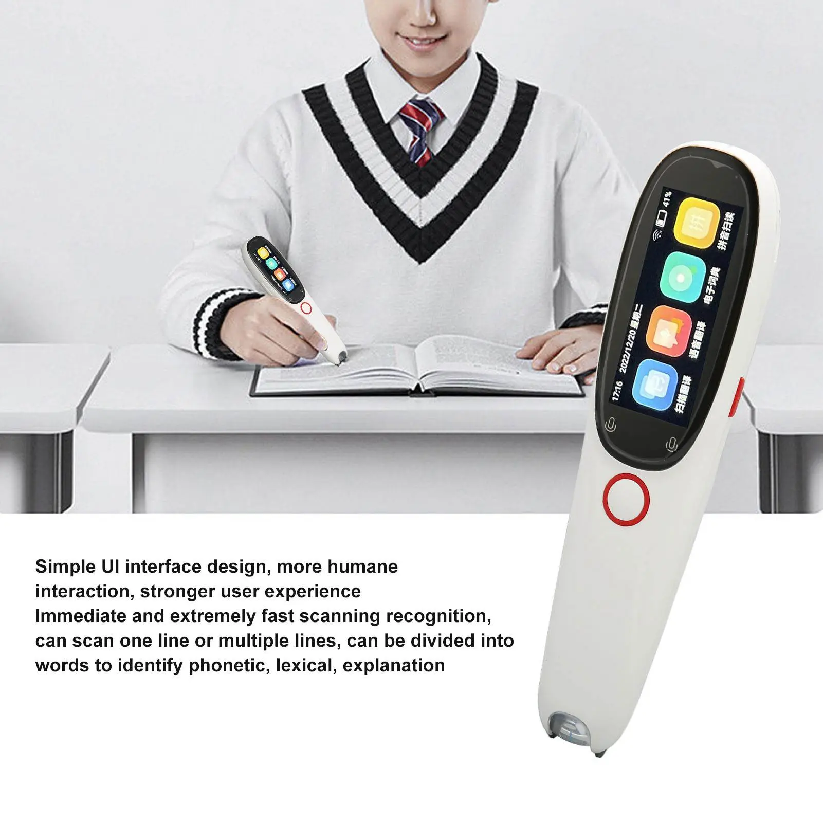 Voice Translator Intelligent Translation Pen 3.0in  134 Languages Wifi Portable Voice Translation Device for Travel