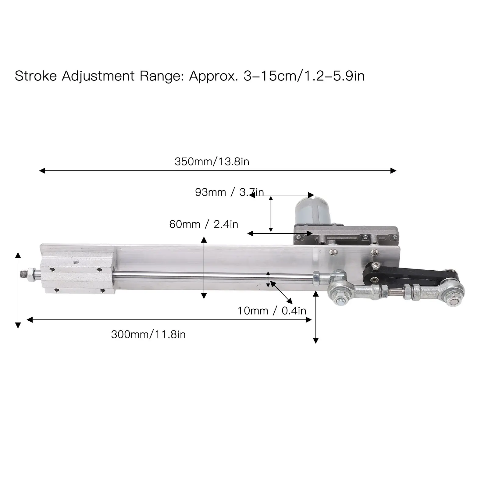 Reciprocating Linear Motor 12V Reciprocating Linear Motor 3cm To 15cm Stroke Reciprocating Cycle Telescopic Linear Actuator