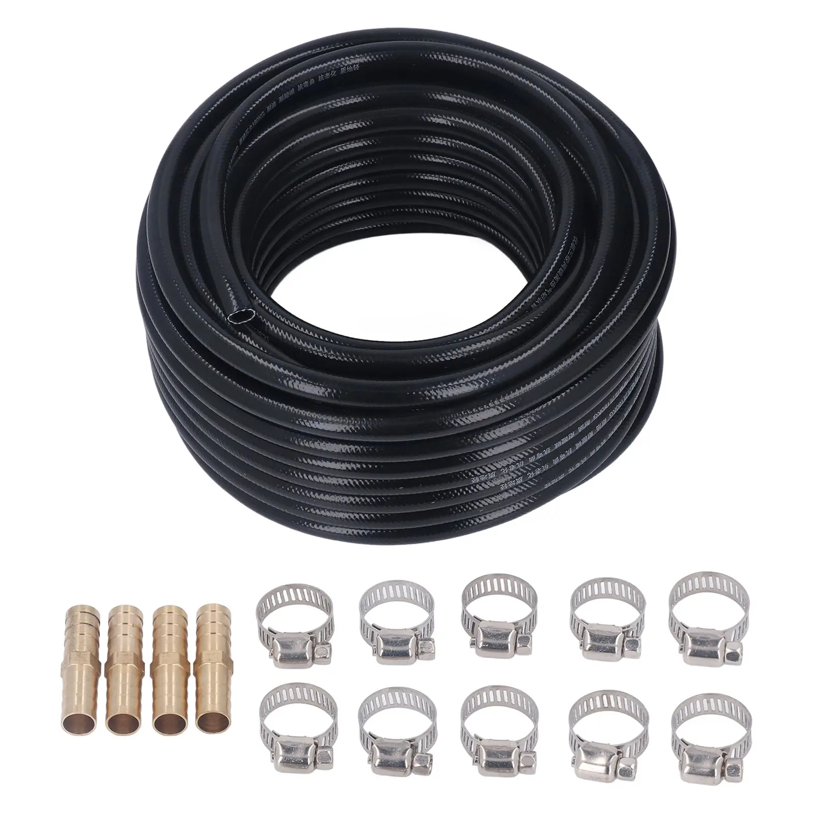 100 Feet 3/8 Inch Pond Aerator Hose Kit Water Lake Aeration Hose with Barb Fitting and Clamps Aeration Hose Air Pump Tubing