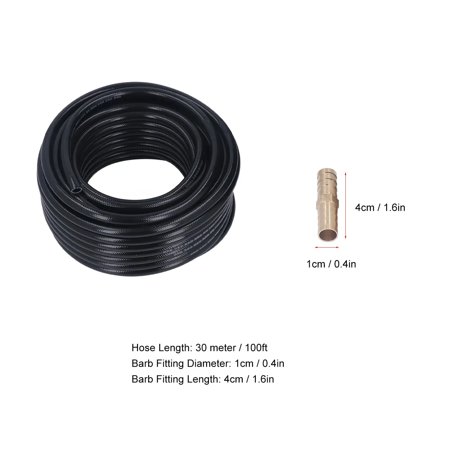 100 Feet 3/8 Inch Pond Aerator Hose Kit Water Lake Aeration Hose with Barb Fitting and Clamps Aeration Hose Air Pump Tubing