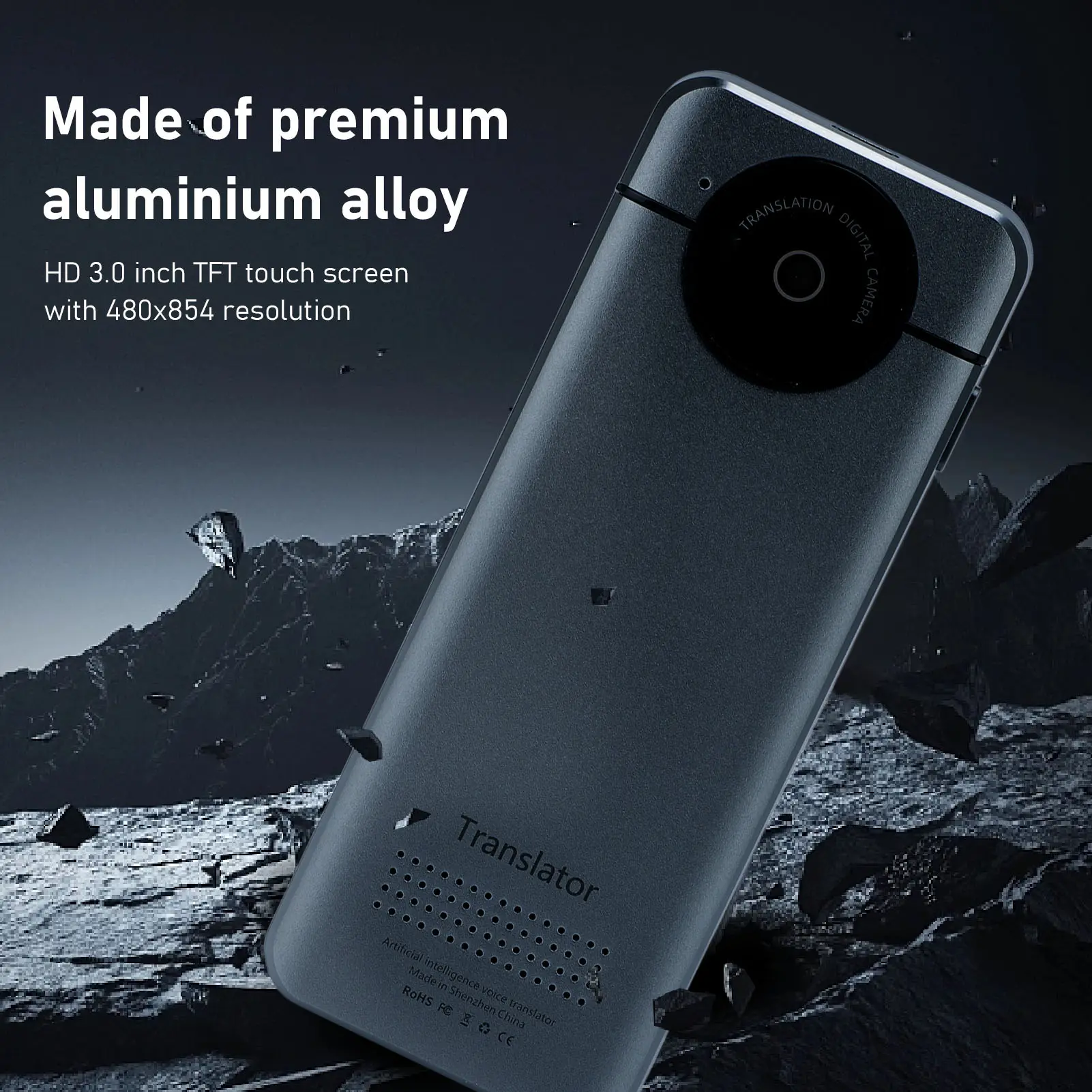 Portable Language Translator Language Translator 1GB  8GB ROM Real Time 74 Languages Support Wireless Fidelity for Business