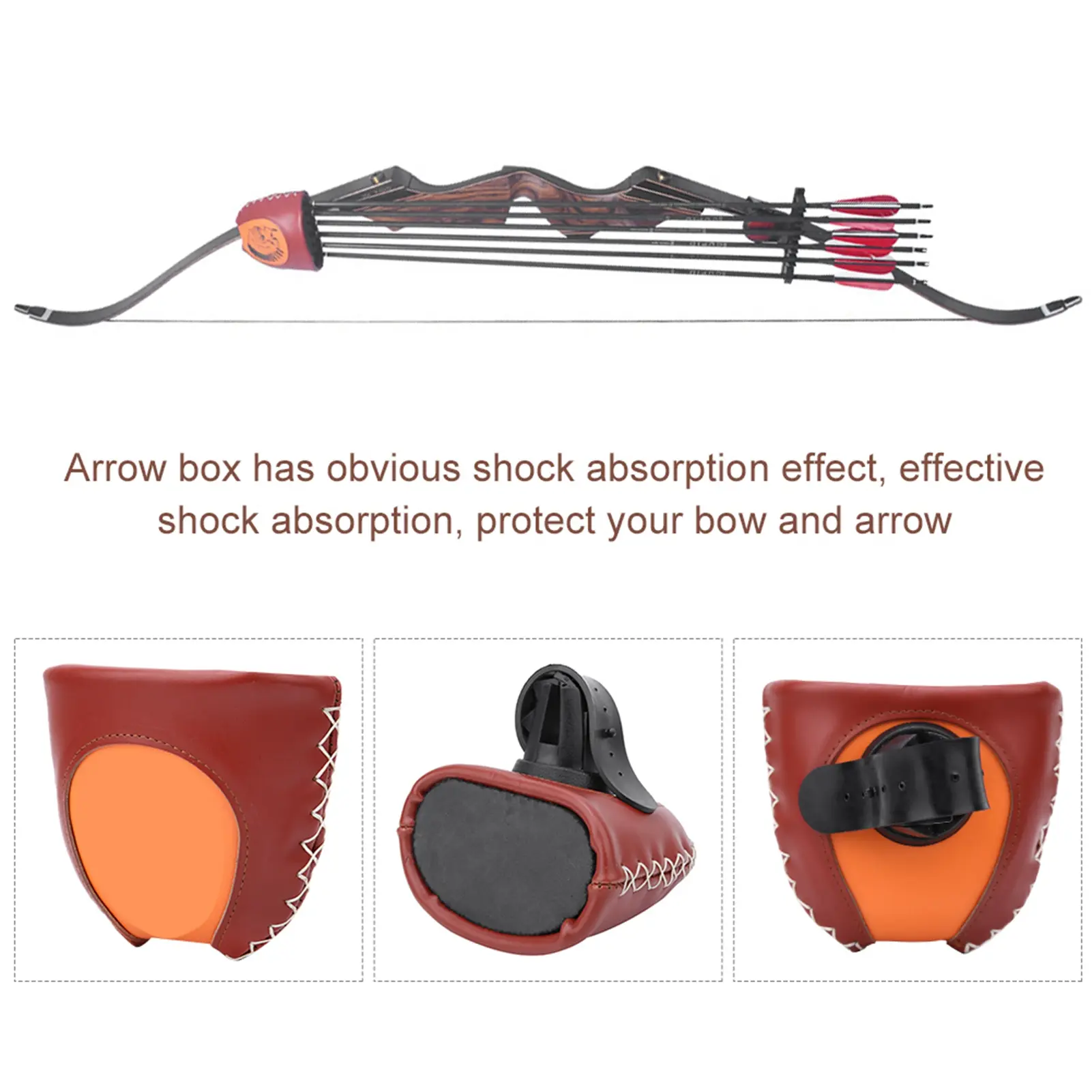 Quick Release 6 Arrows Archery Quiver Arrow Storage Box Accessory for Recurved Bow Outdoor Hunting Con Arrow Quiver Holder