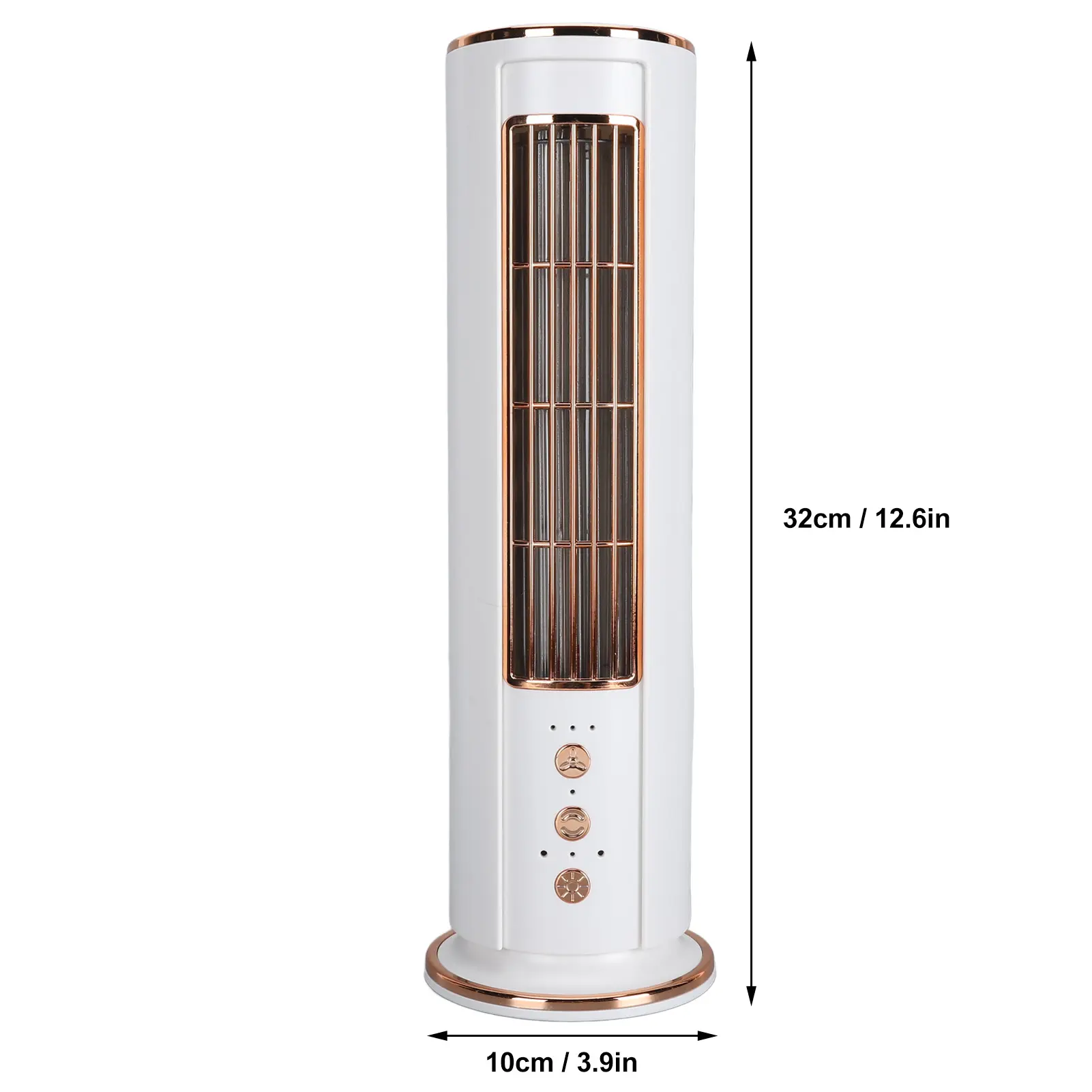 Desktop Bladeless Fan 3 Speed Wind Tower Shaped USB Rechargeable Fan with Remote Control for Summer Use USB Desk Fan Desktop Fan