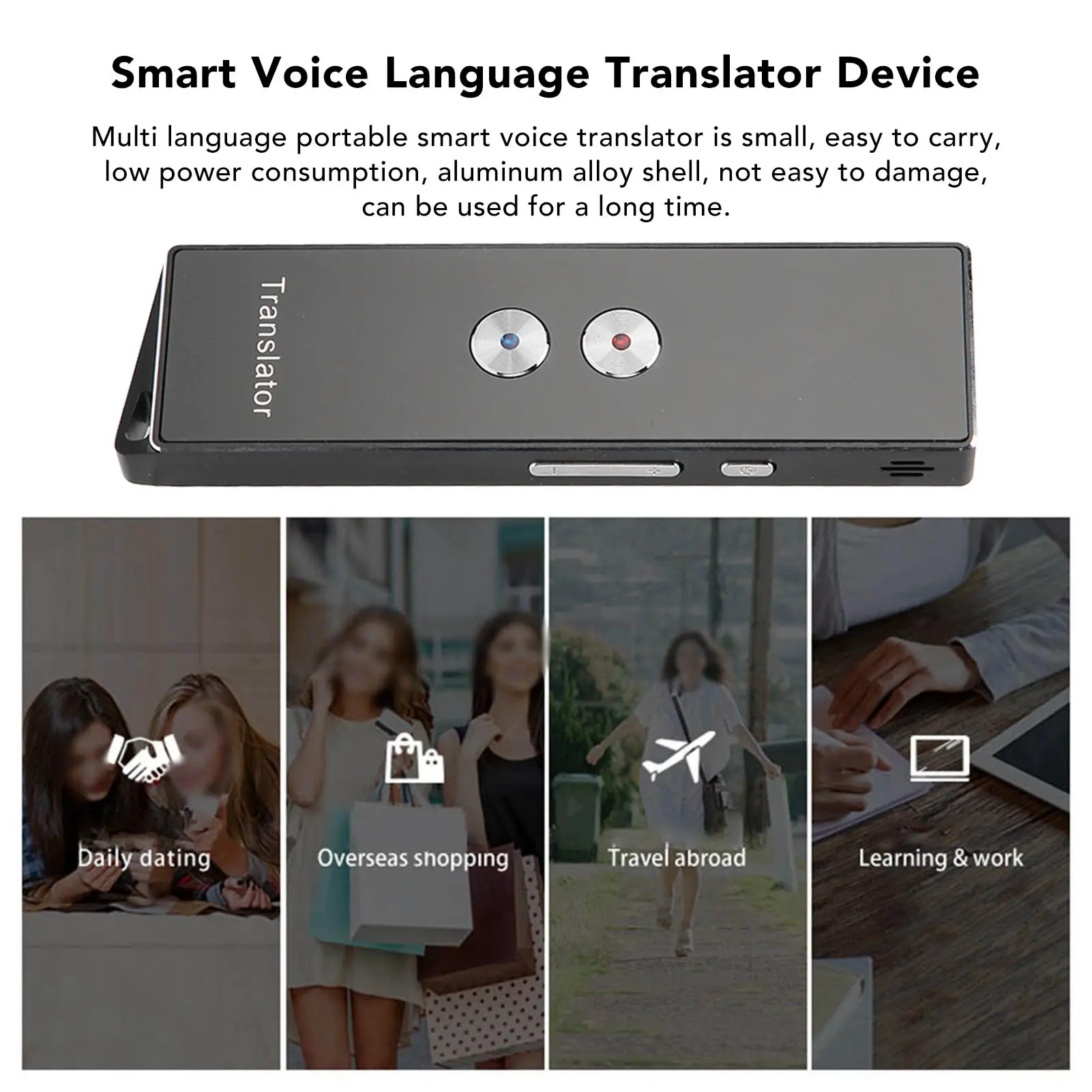 Smart Voice Translator Language Translator Device Portable Low Power Dissipation Real Time for Practise Pronunciation for Work