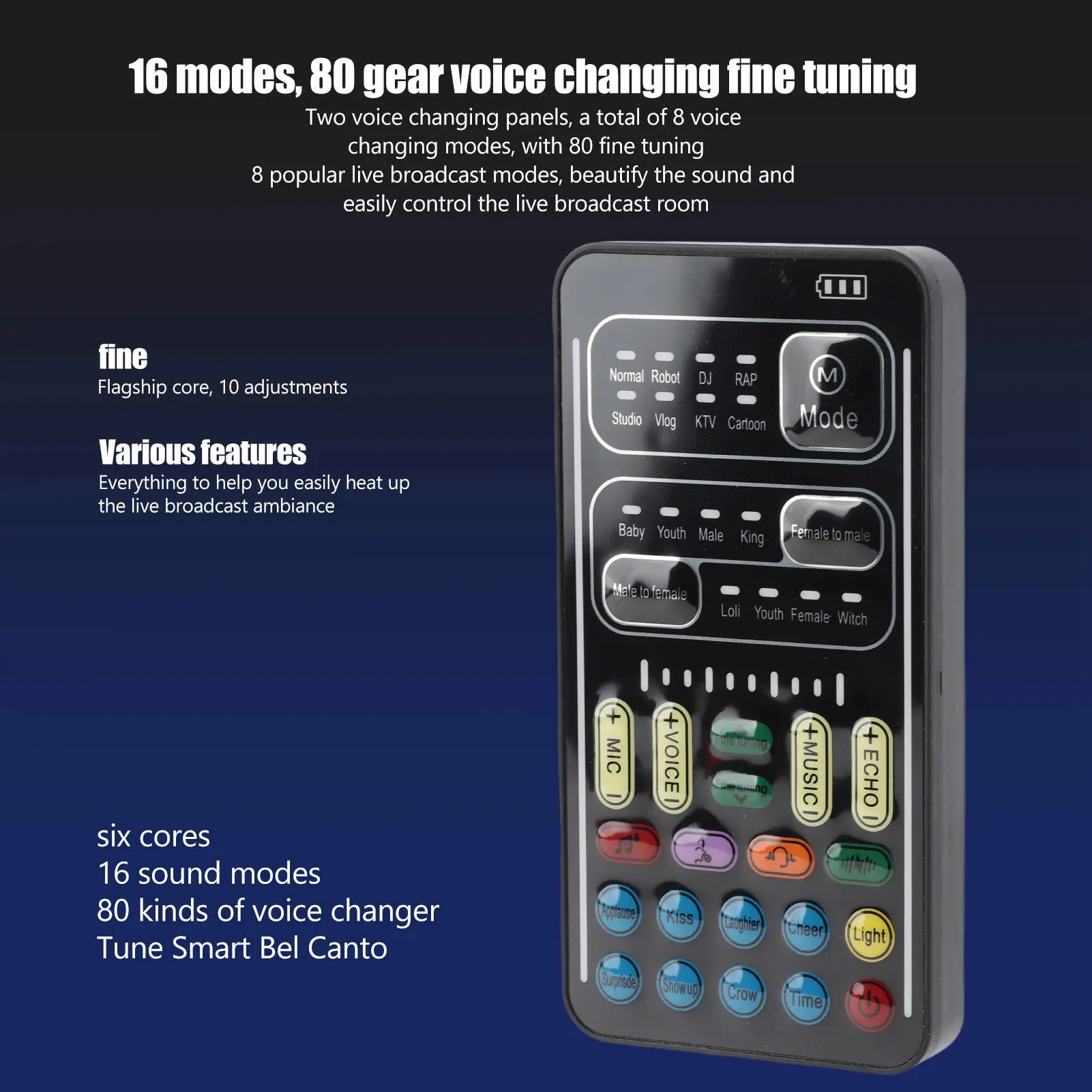 I9 Voice Changer Set Multifunction Portable Recording Mini Sound Card for Game  Recording Computer I9 Voice Changer Set