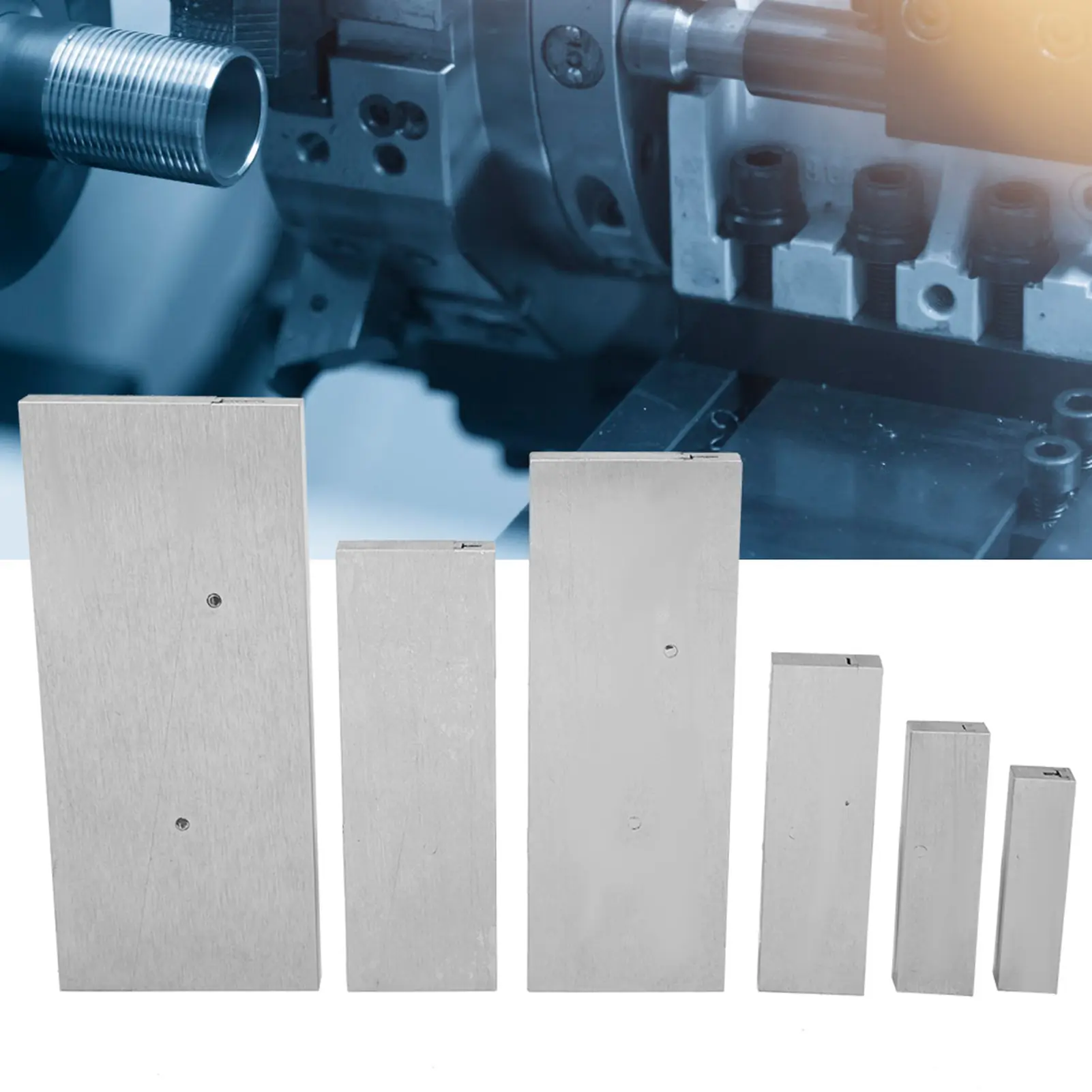 6 Pcs Steel Adjustable Parallel Block Set 3/8~2-1/4in Adjustment Range for Accurate Measurement