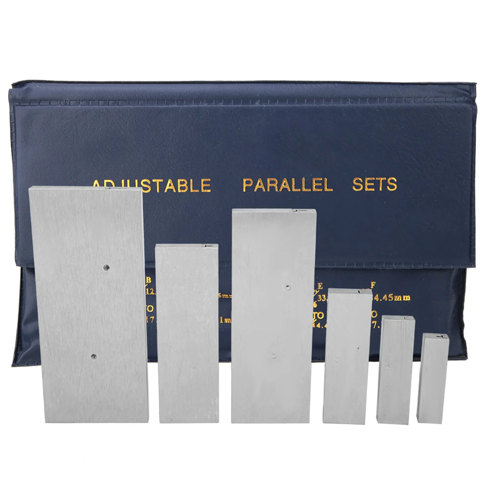 6 Pcs Steel Adjustable Parallel Block Set 3/8~2-1/4in Adjustment Range for Accurate Measurement