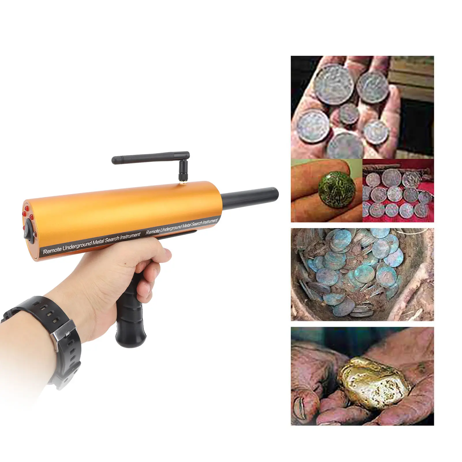 AKS Metal Detector 1000M 15M Inspection Depth Underground Metal Scanner for Gold Silver Copper Metal Detector Metal Locator