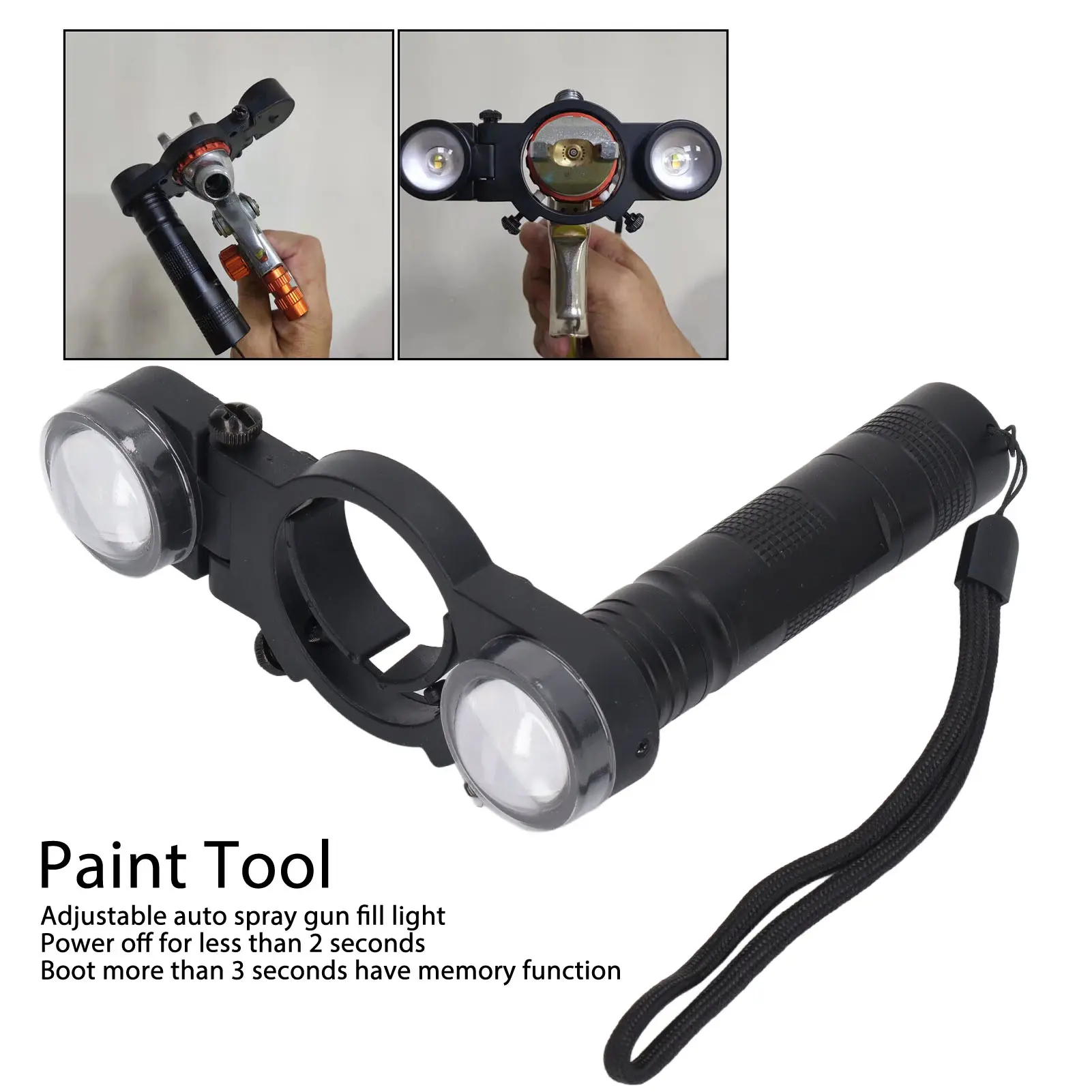 Spray Gun Fill Light  Adjustable Brightness Spray Paint Gun Lighting System for Automobile Adjustable Spray Gun Light