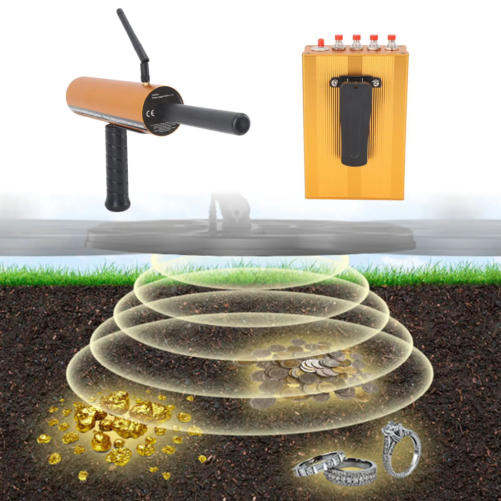 AKS Metal Detector 1000M 15M Inspection Depth Underground Metal Scanner for Gold Silver Copper Metal Detector Metal Locator