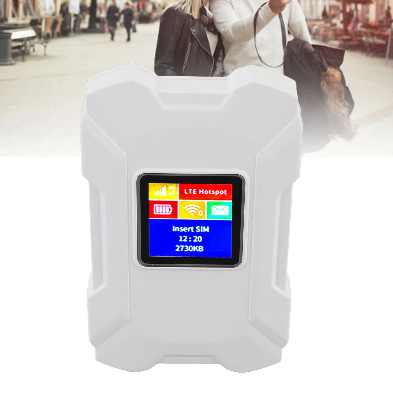Portable Mobile Hotspot 1.44in Color Screen 4G LTE Portable Router Compact Support Up To 32 Users with SIM Card Slot for Office