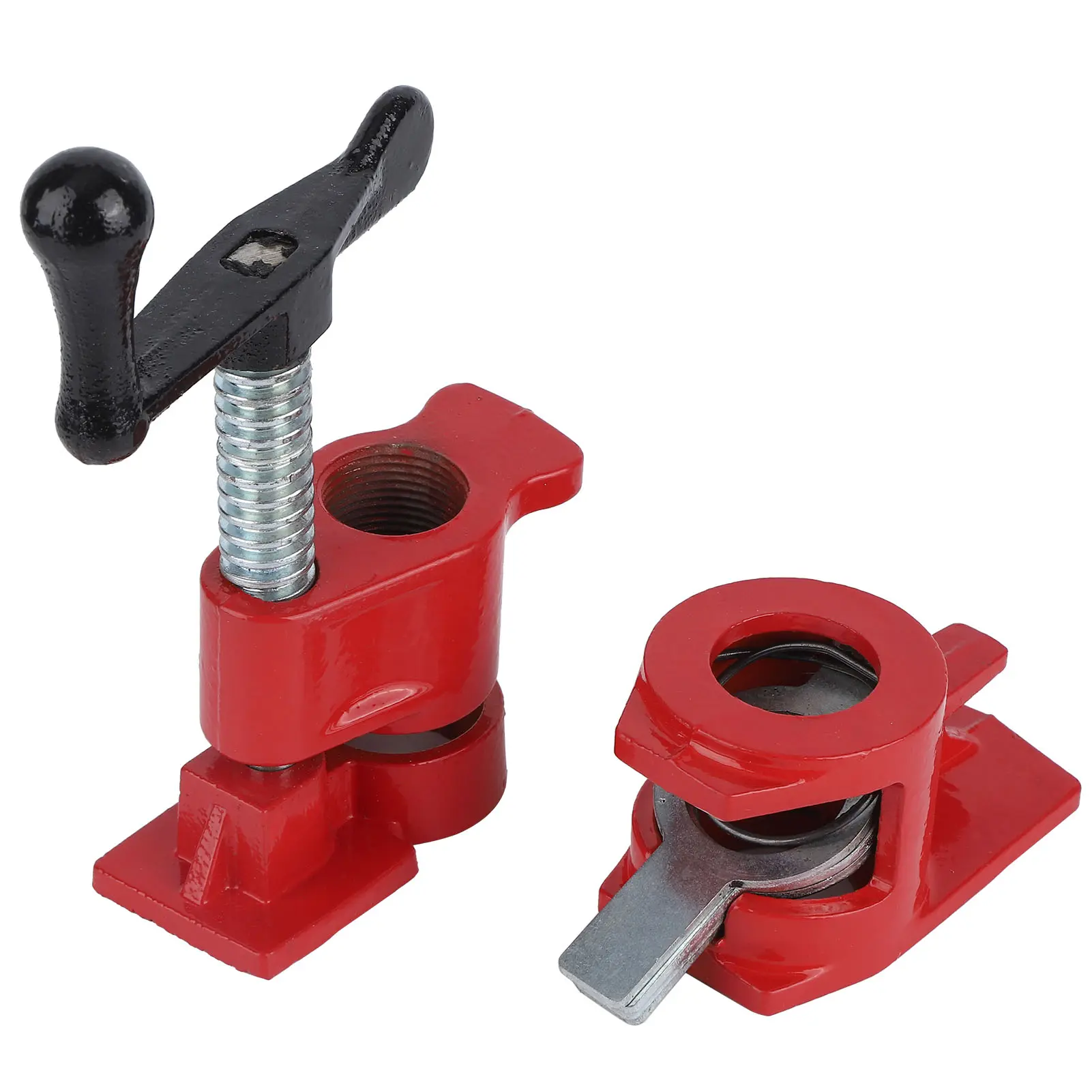 4Sets 3/4" Quick Release Heavy Duty Wide Base Iron Wood Metal Clamp Set Woodworking Workbench Woodworking Bench