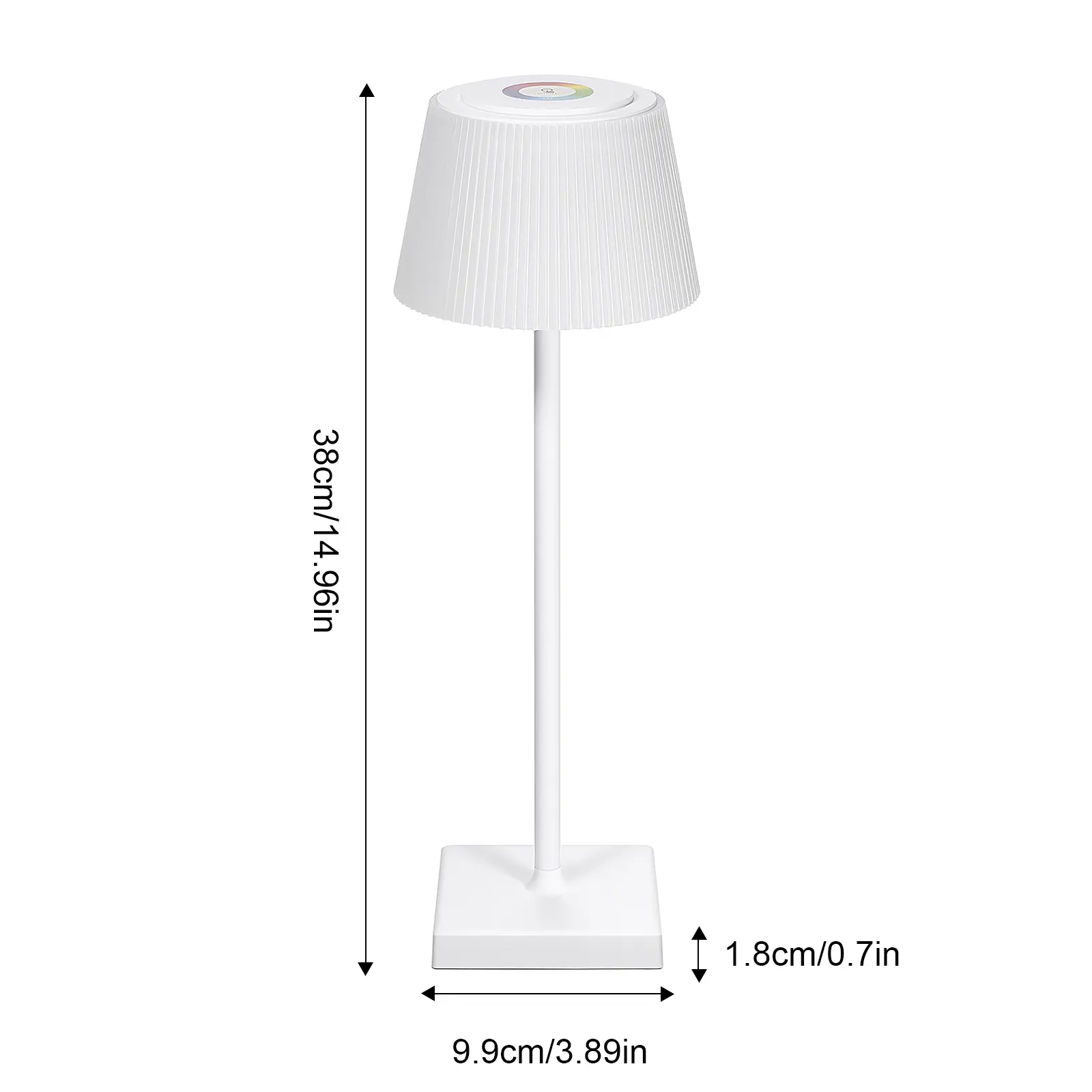 Neoglint RGB+CCT Table Lamp Colorful Desk Light Touch Control Bedside Lamp Reading Lamp for Living Room Bedroom 4000mAh Recharge
