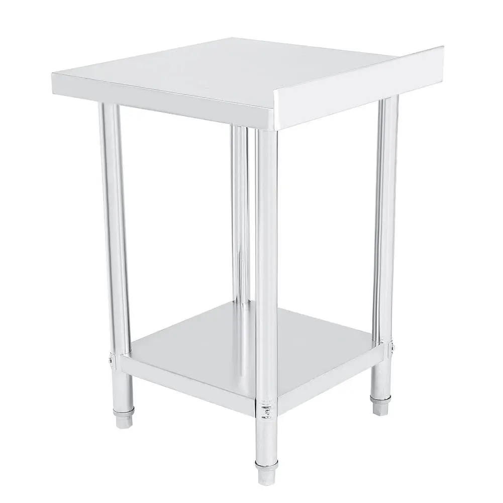 Double Layer Stainless Steel  Operating Table Work Station Kitchen Desk 0.6mm Commercial Kitchen Preparation Table