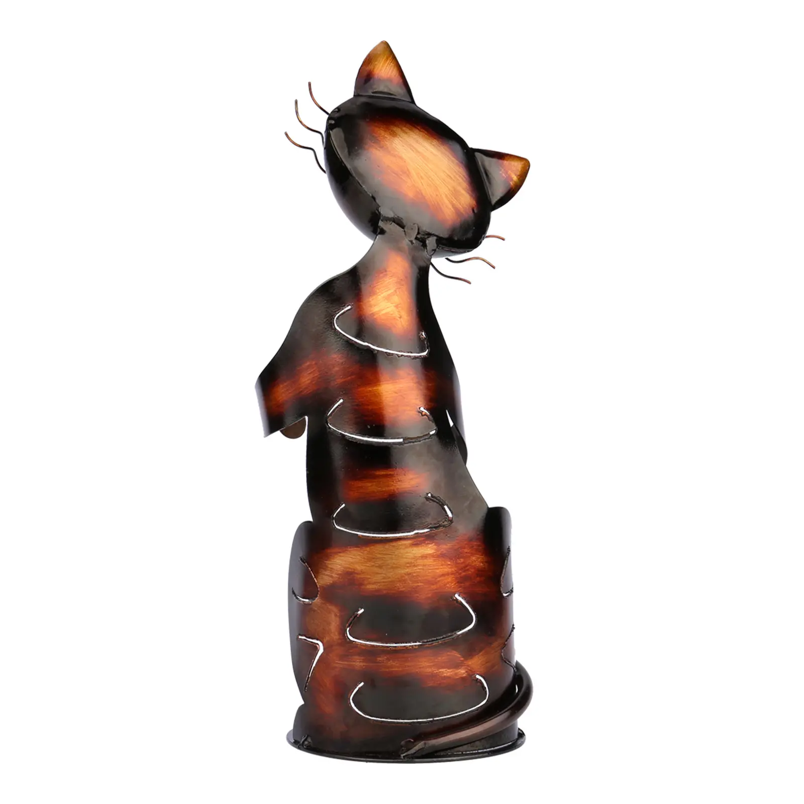 TOOARTS Cat shaped wine holder Wine shelf Metal sculpture Practical sculpture Home decoration Interior decoration Crafts TOOARTS