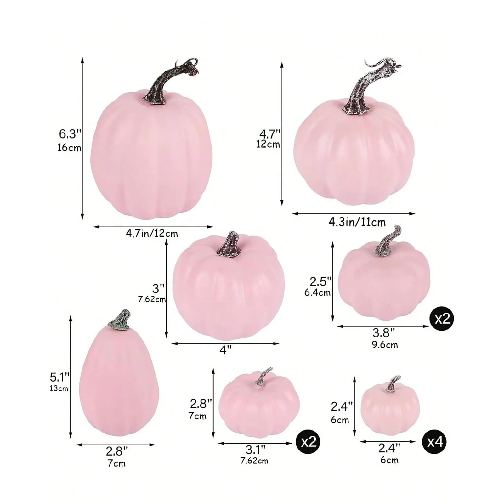 Artificial Pumpkins  Faux Pumpkins Decoration for Home Farmhouse Harvest Festival Decor Photo Props Faux Pumpkins