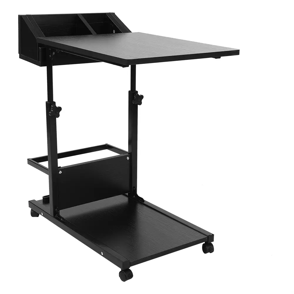 Laptop Desk with Wheels Laptop Desk Portable Multifunctional Removable Laptop Desk with Wheels Drawer Bed Sofa Books Snack