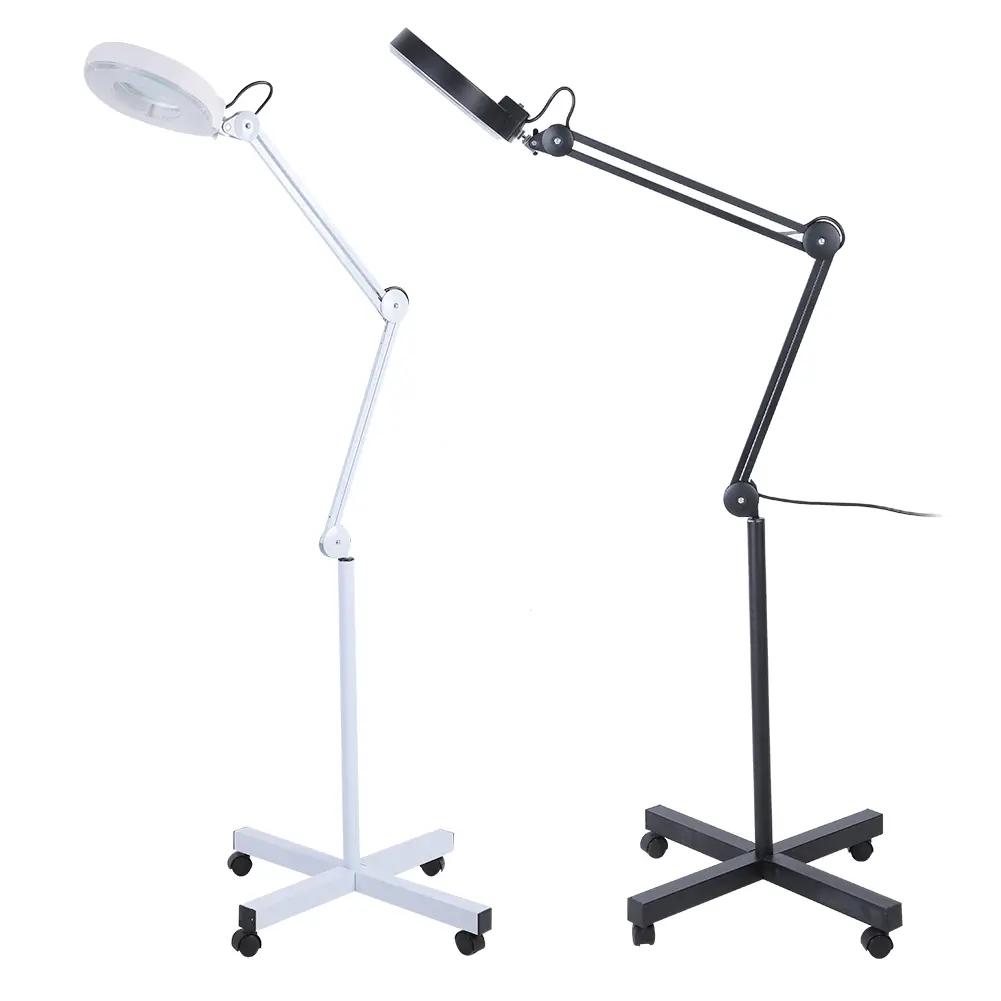 Lighted Magnified Lamp Stand Beauty Cosmetic Makeup Tattoo 5x Magnifying Lighted Magnifier Light Floor LED Lamp Magnifying Lamp