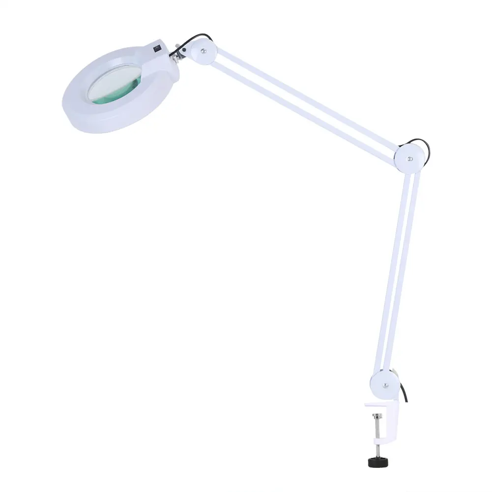 Beauty Cosmetic Tattoo 5x Magnifying LED Lighted Desk Magnifier Light Lamp With Clamp Beauty Magnifier Lamp Desk Magnifier Lamp